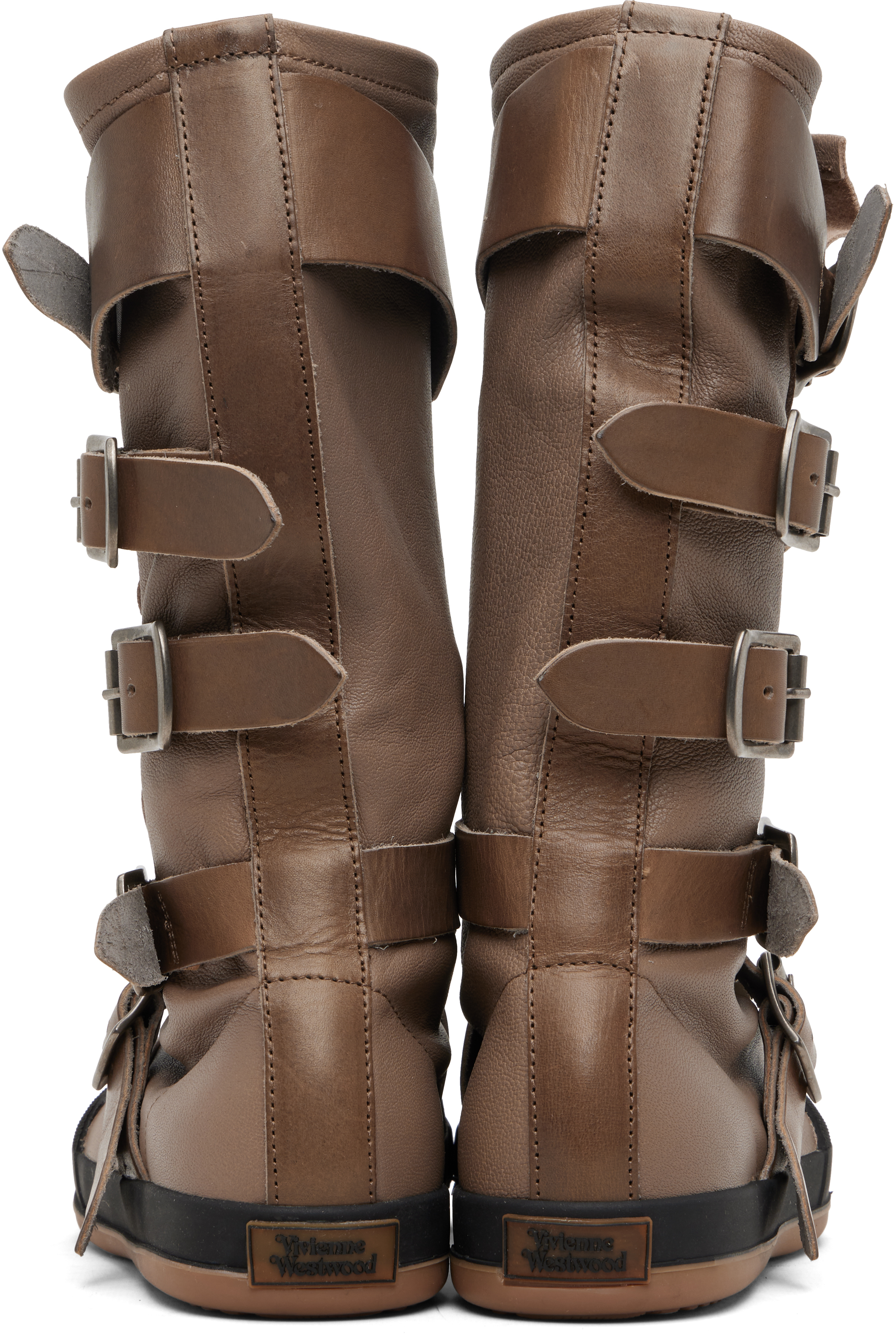 Vivienne Westwood Brown Animal Pirate Boots In Brown