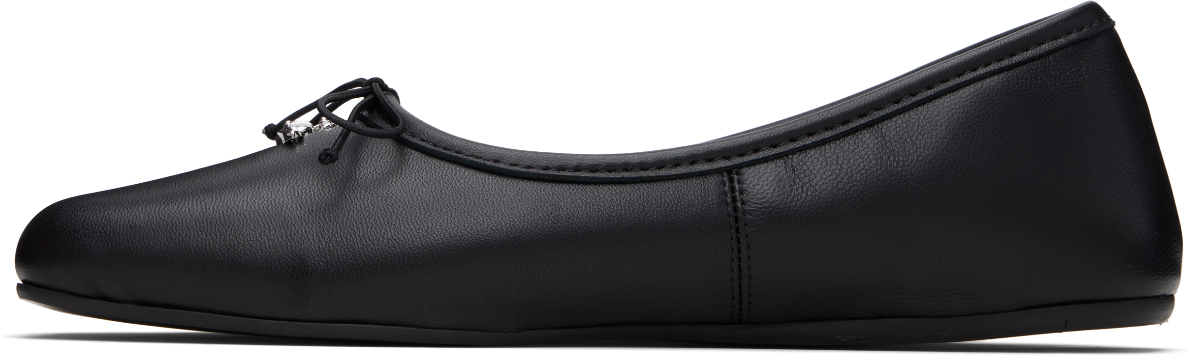 Vivienne Westwood Nappa Leather Flats With Rounded Toe In Black