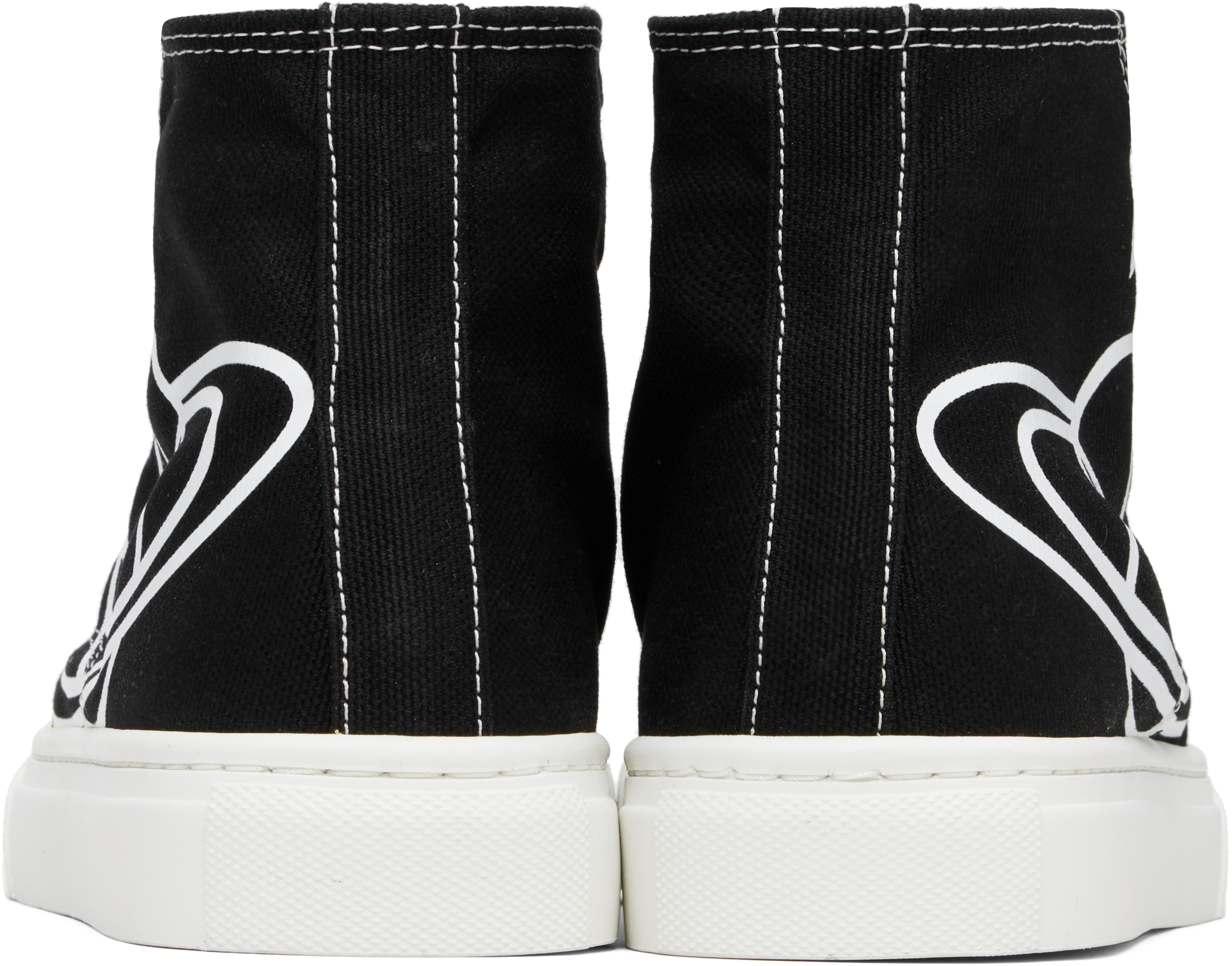 Vivienne Westwood Black Plimsoll High Top Canvas Sneakers In Multi