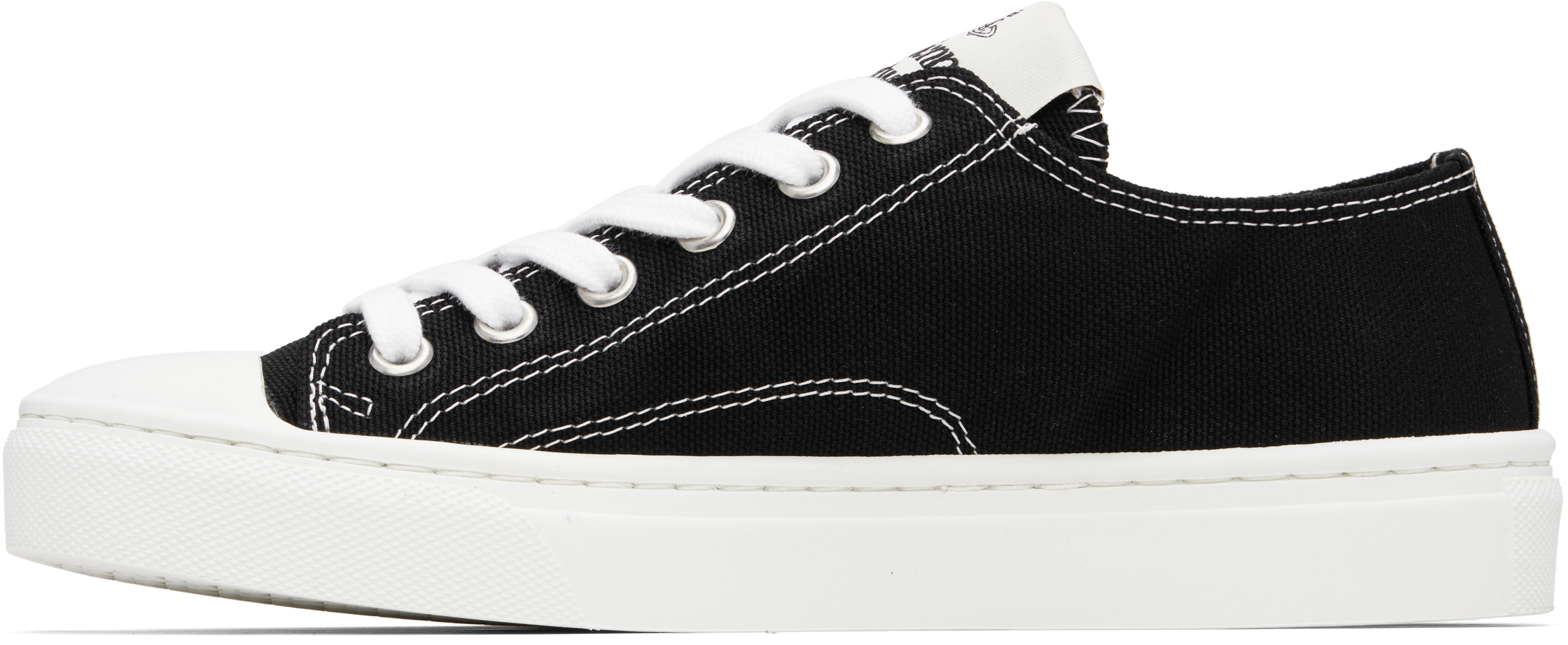 Vivienne Westwood Low-top Sneakers With Contrasting Detail And Bold Emblem In Black