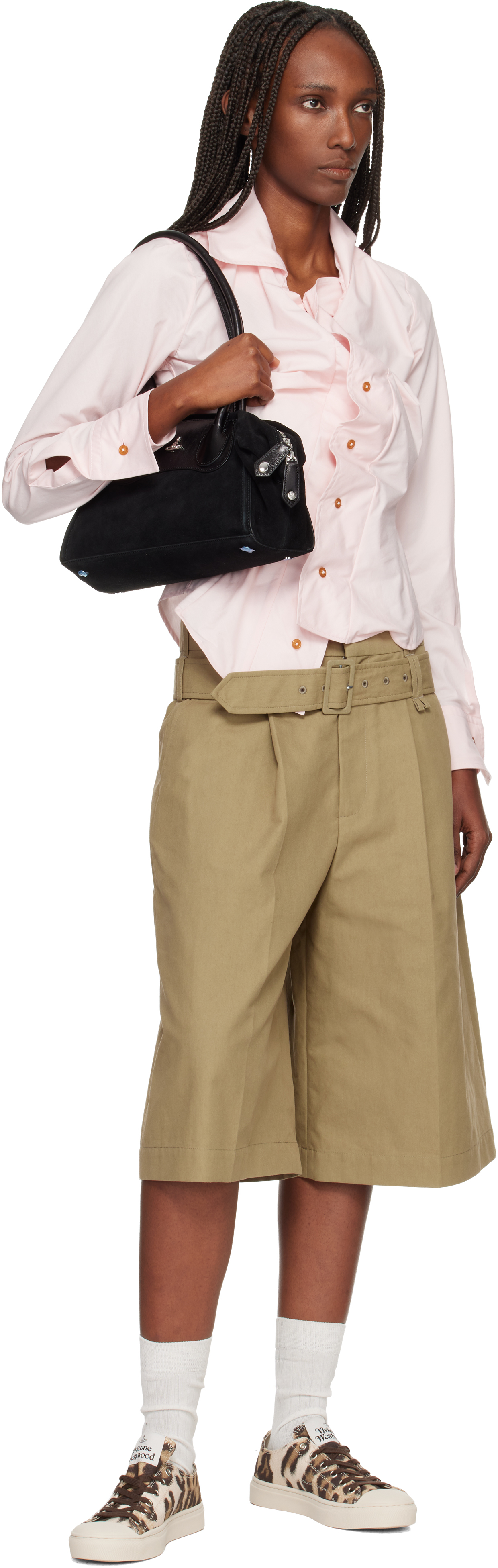 Vivienne Westwood Brown Low Top Plimsoll Sneakers In Multi