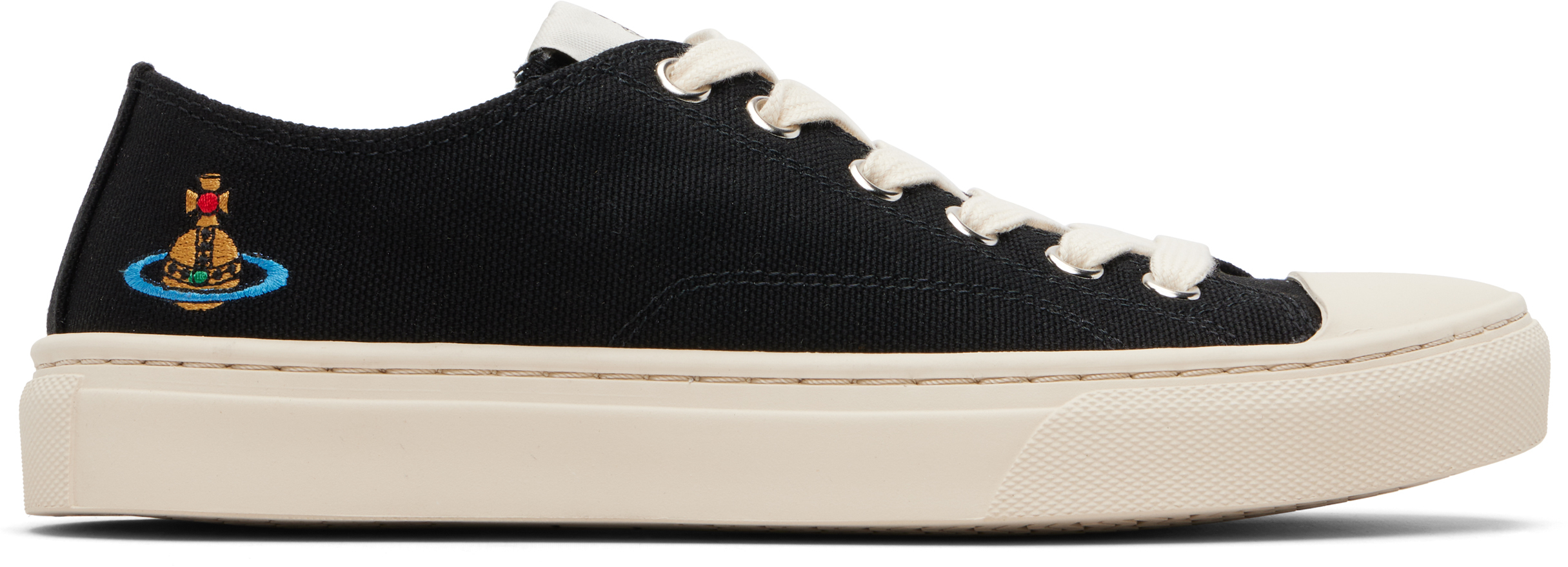 Vivienne Westwood Black Low Top Plimsoll Sneakers In Black