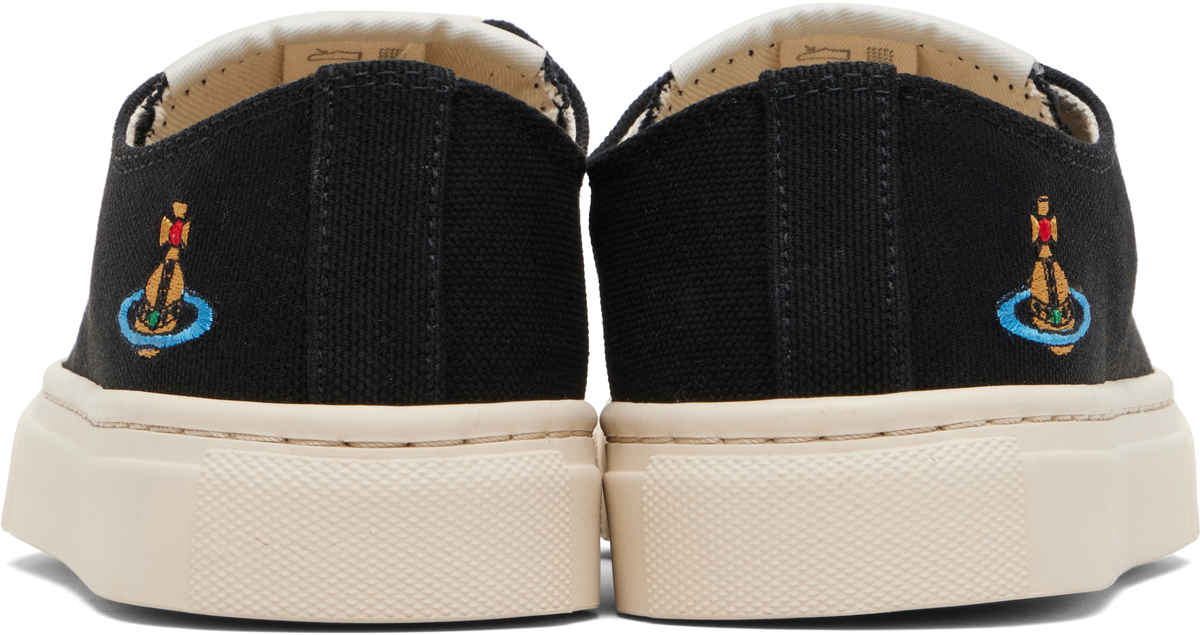 Vivienne Westwood Black Low Top Plimsoll Sneakers In Black