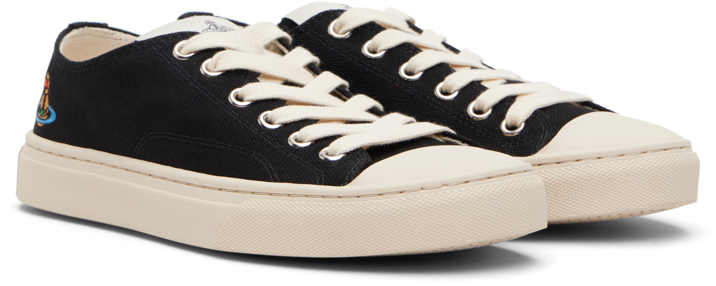 Vivienne Westwood Black Low Top Plimsoll Sneakers In Black