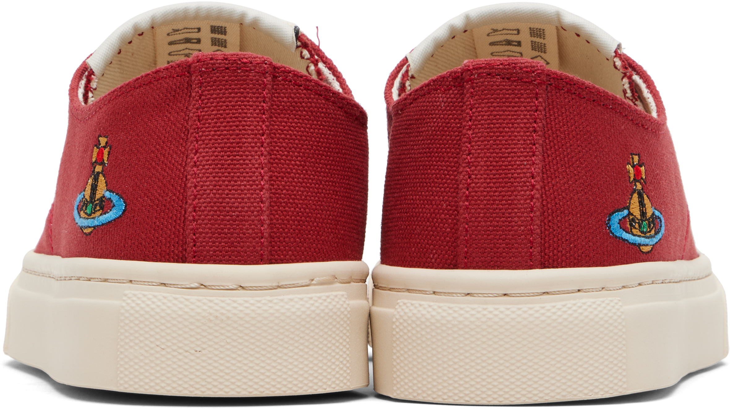 Vivienne Westwood Red Low Top Plimsoll Sneakers In Red