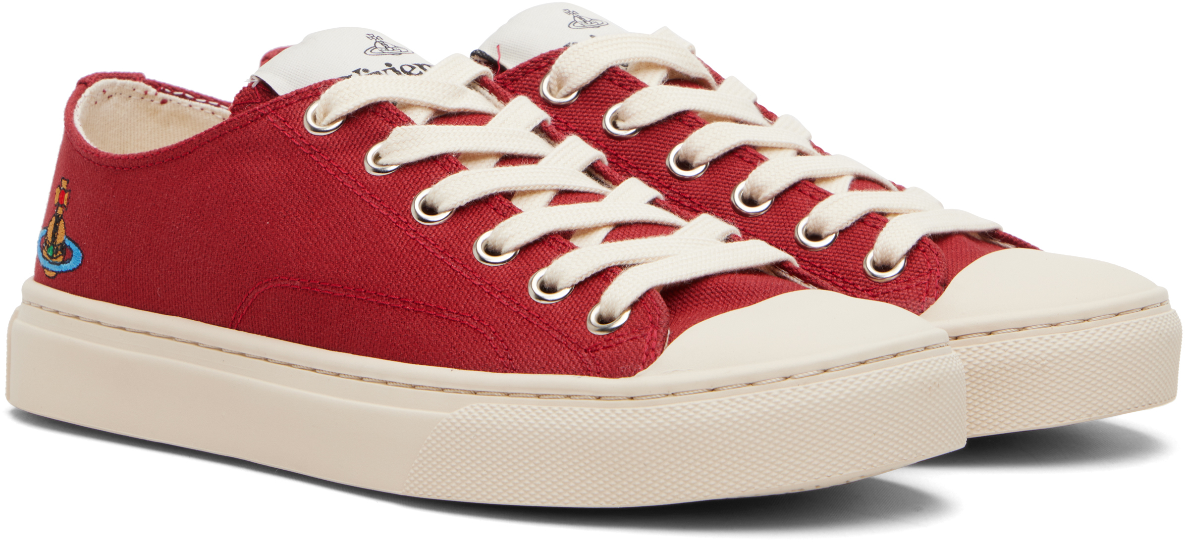 Vivienne Westwood Red Low Top Plimsoll Sneakers In Red