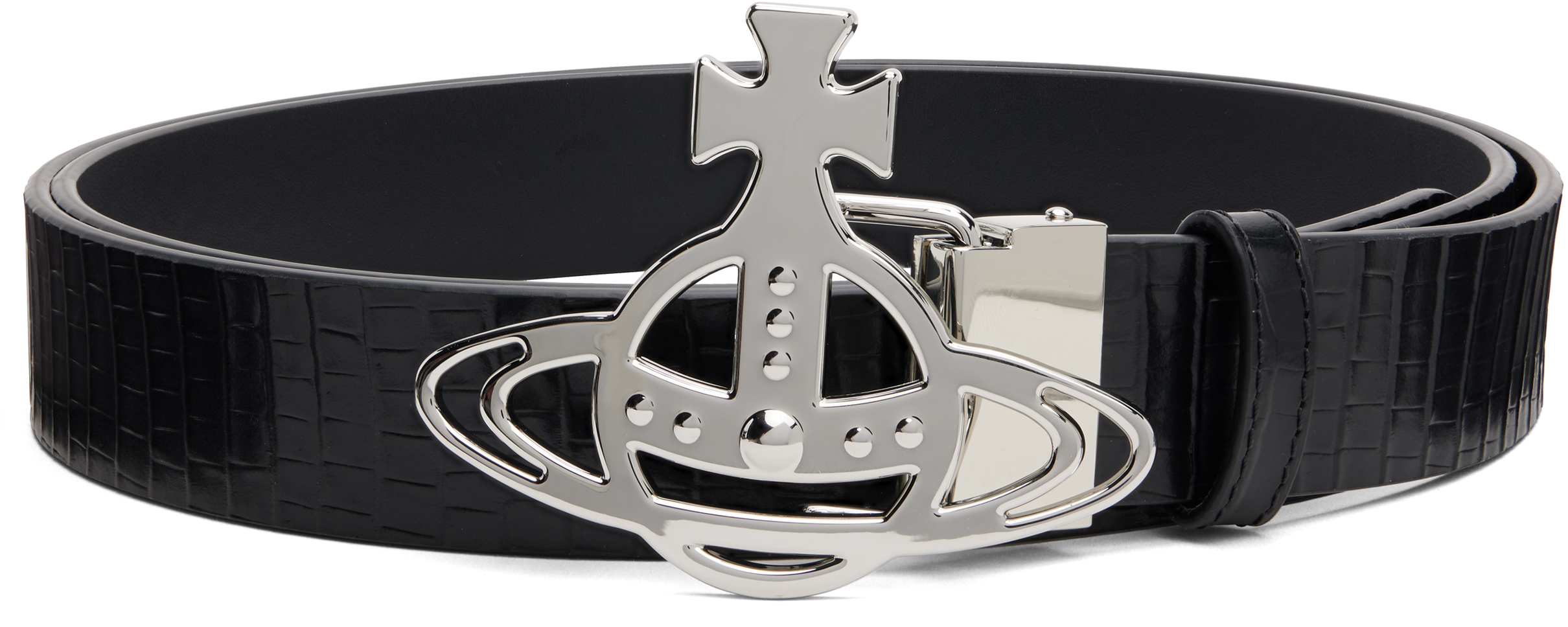 Vivienne Westwood Black Line Orb Buckle Belt