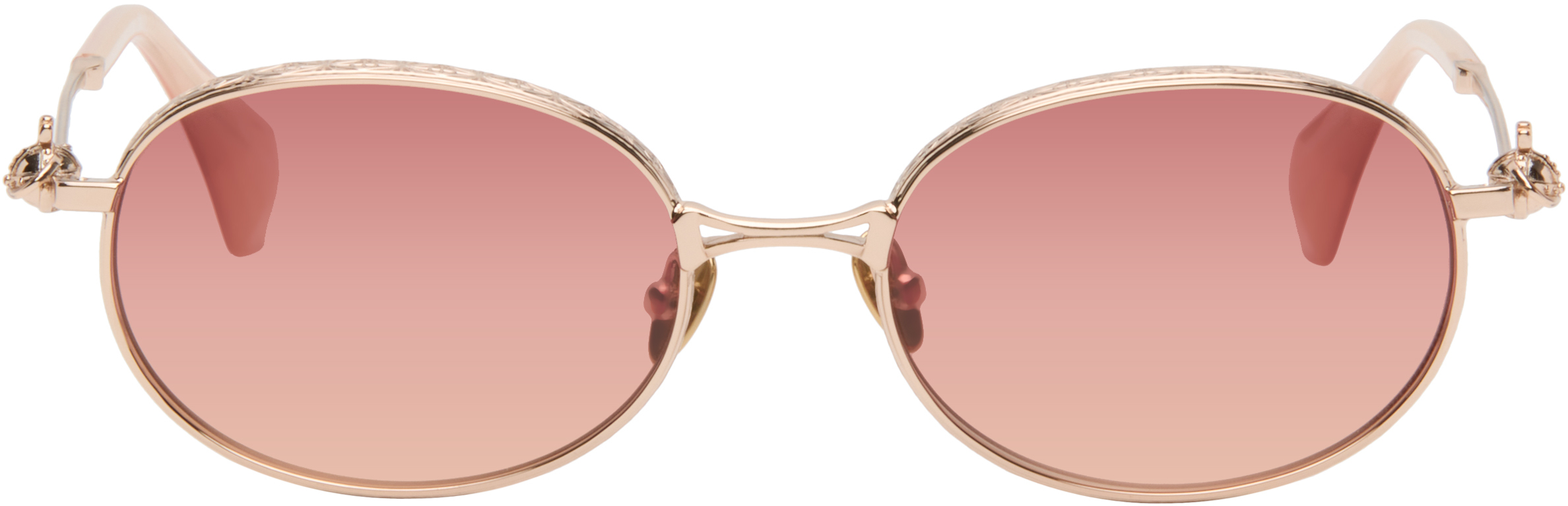 Vivienne Westwood ゴールドサングラス Vivienne Westwood: ゴールド Vanguard サングラス | SSENSE 日本