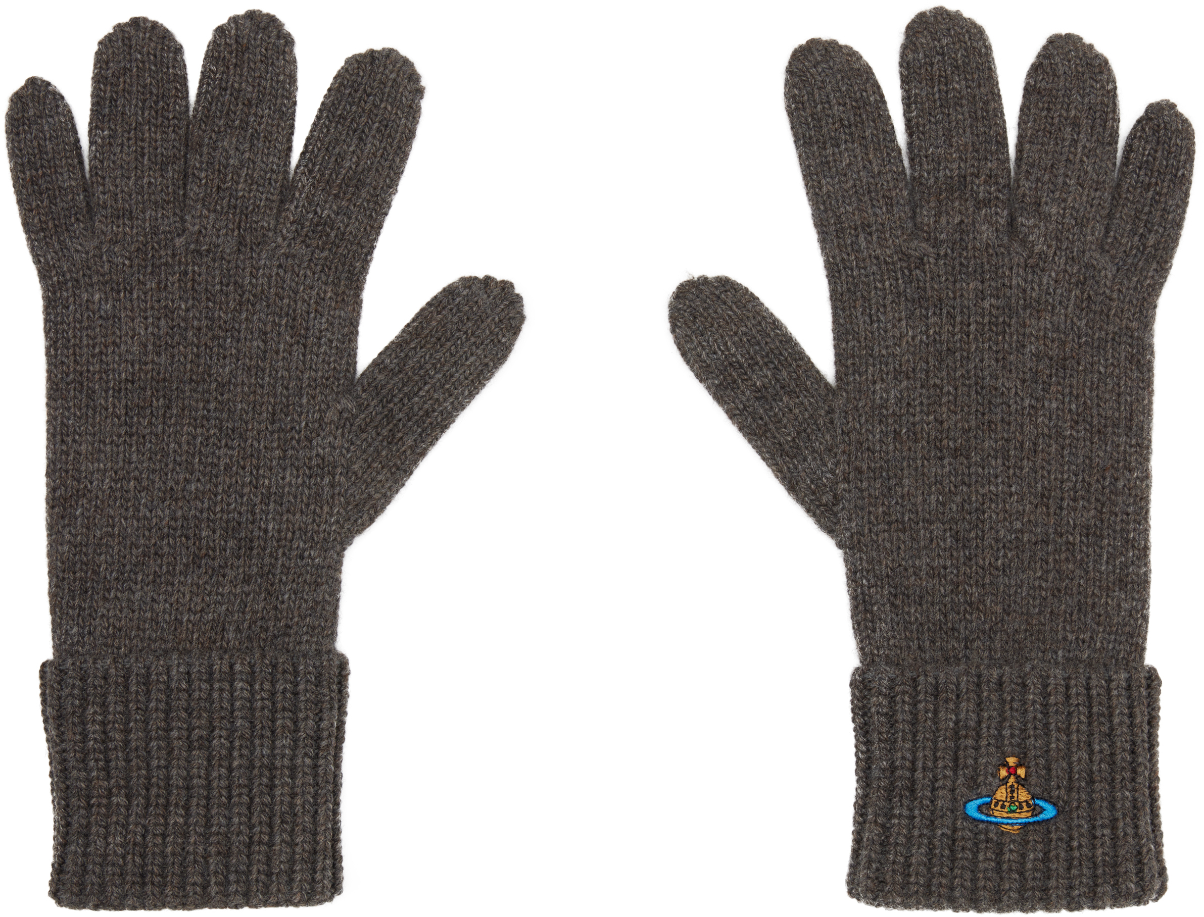 Vivienne Westwood Gray Sporty Gloves In Gray