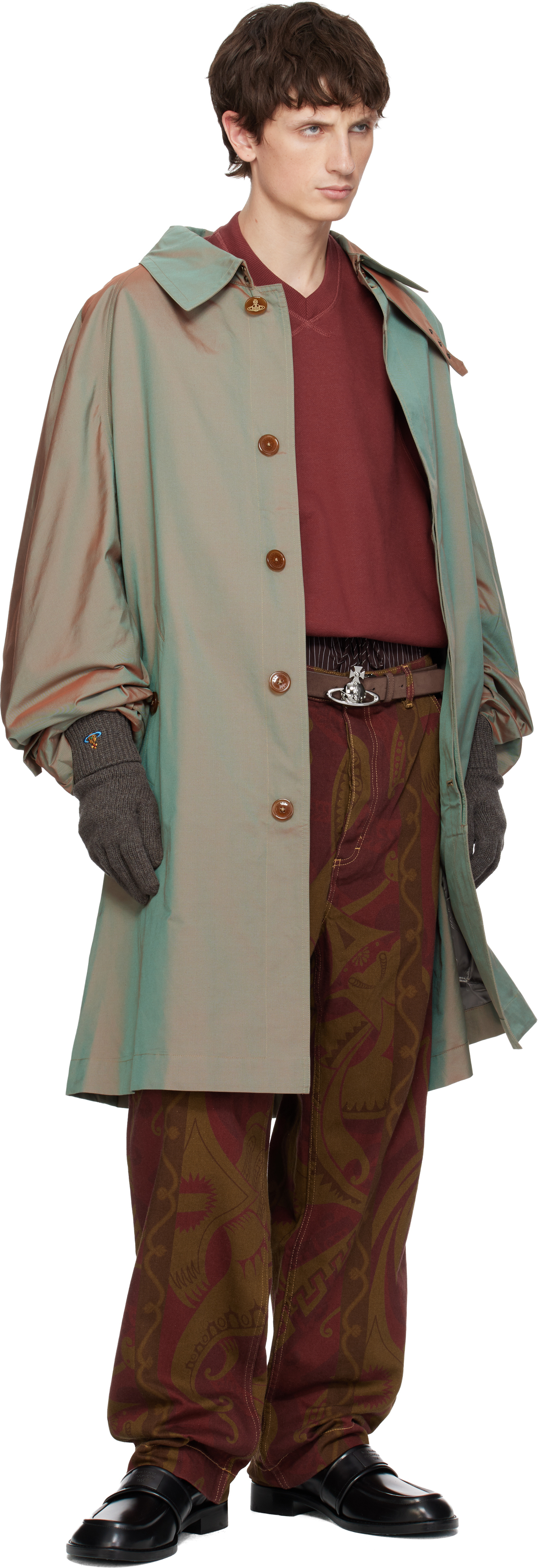 Vivienne Westwood Gray Sporty Gloves In Gray