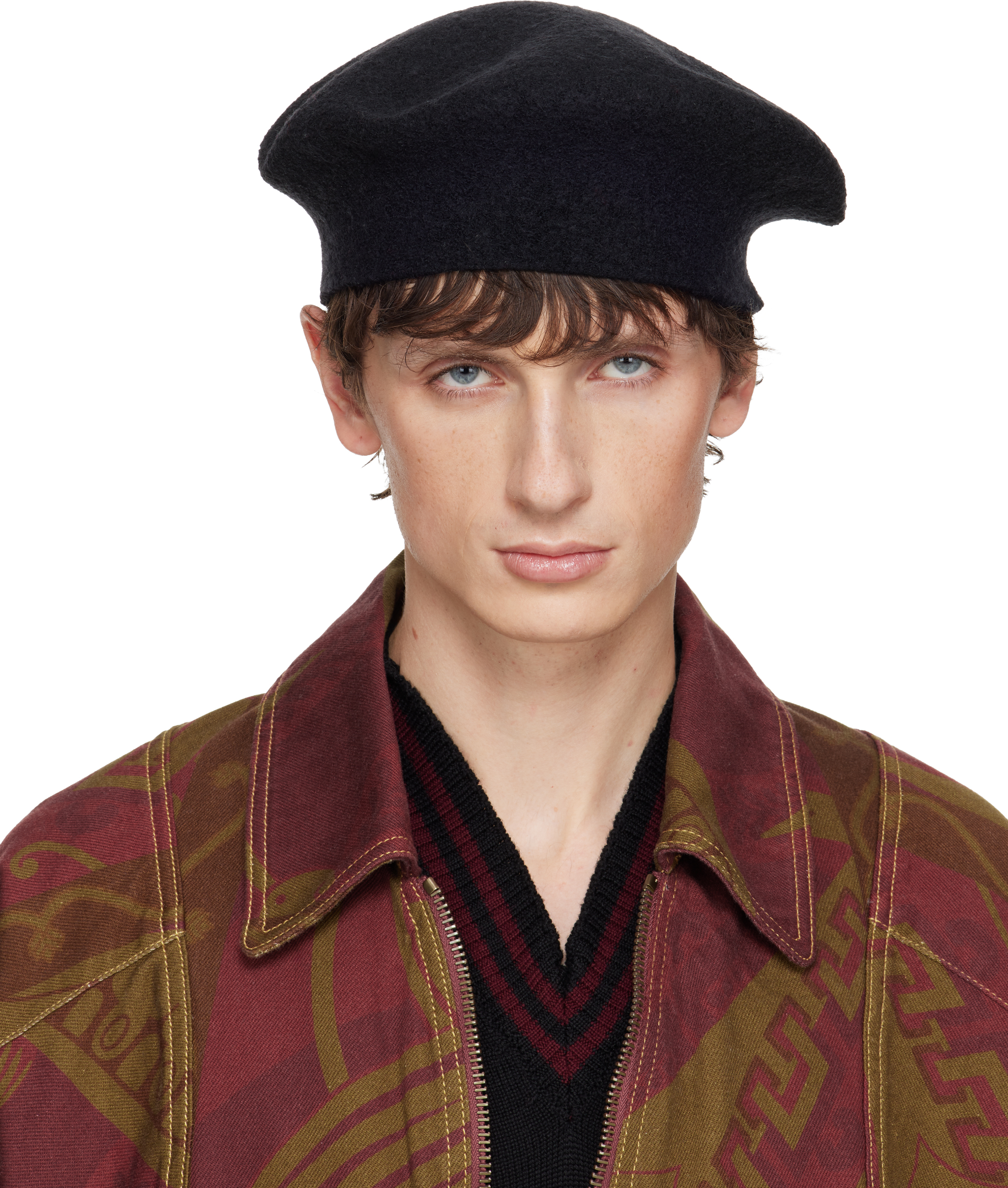 Vivienne Westwoodのブラック ロゴ刺繍 ベレー帽がセール中