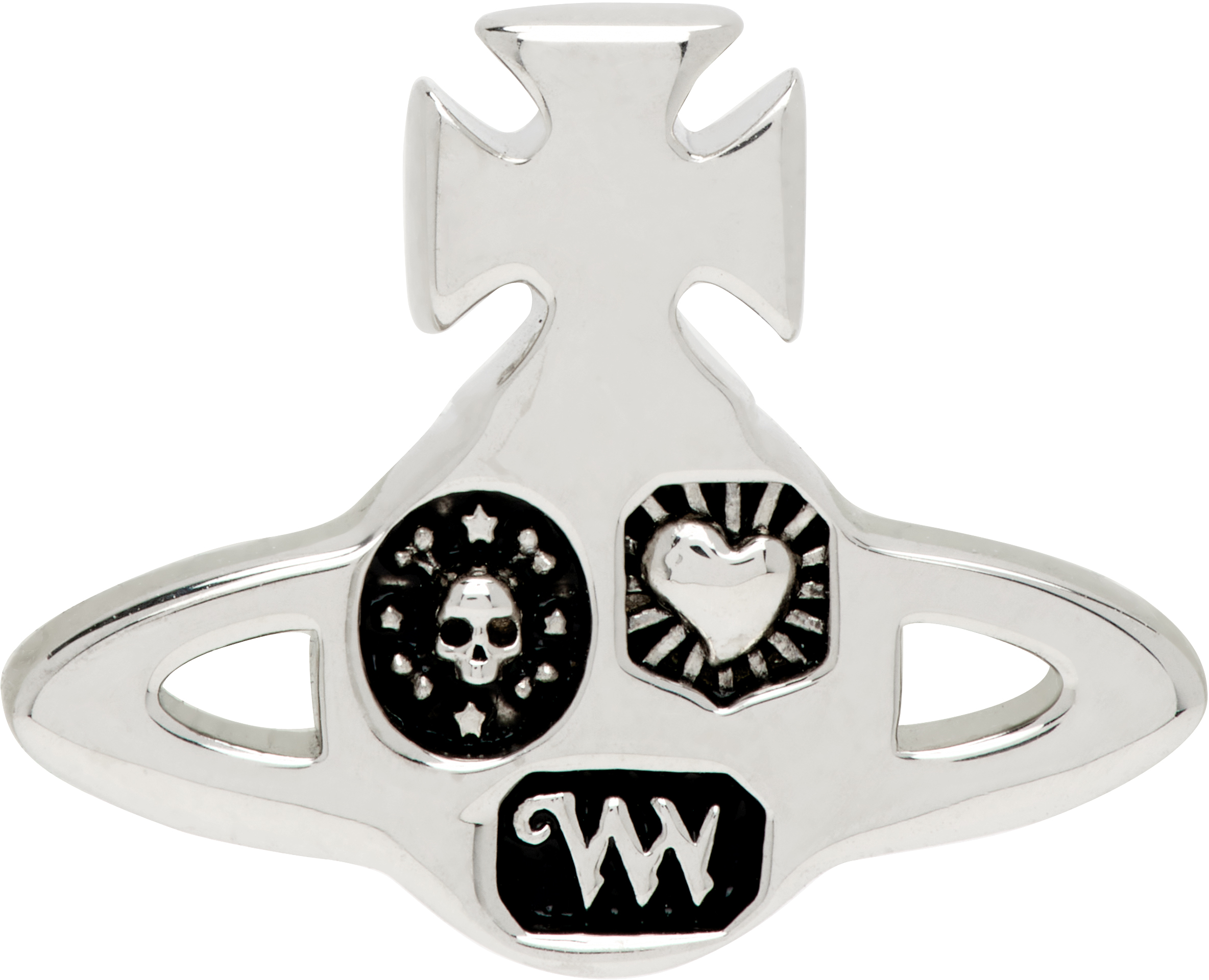 Vivienne Westwood Crispin Single Earring In White