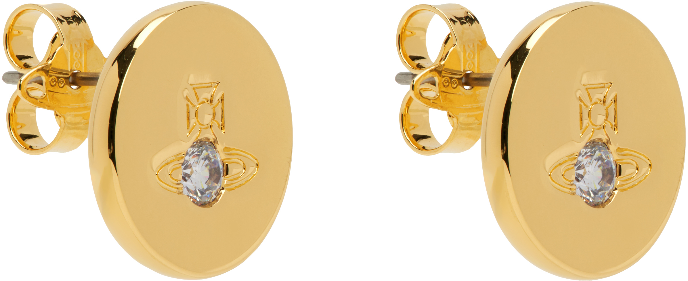 Vivienne Westwood Lewis Stud Earrings In Gold