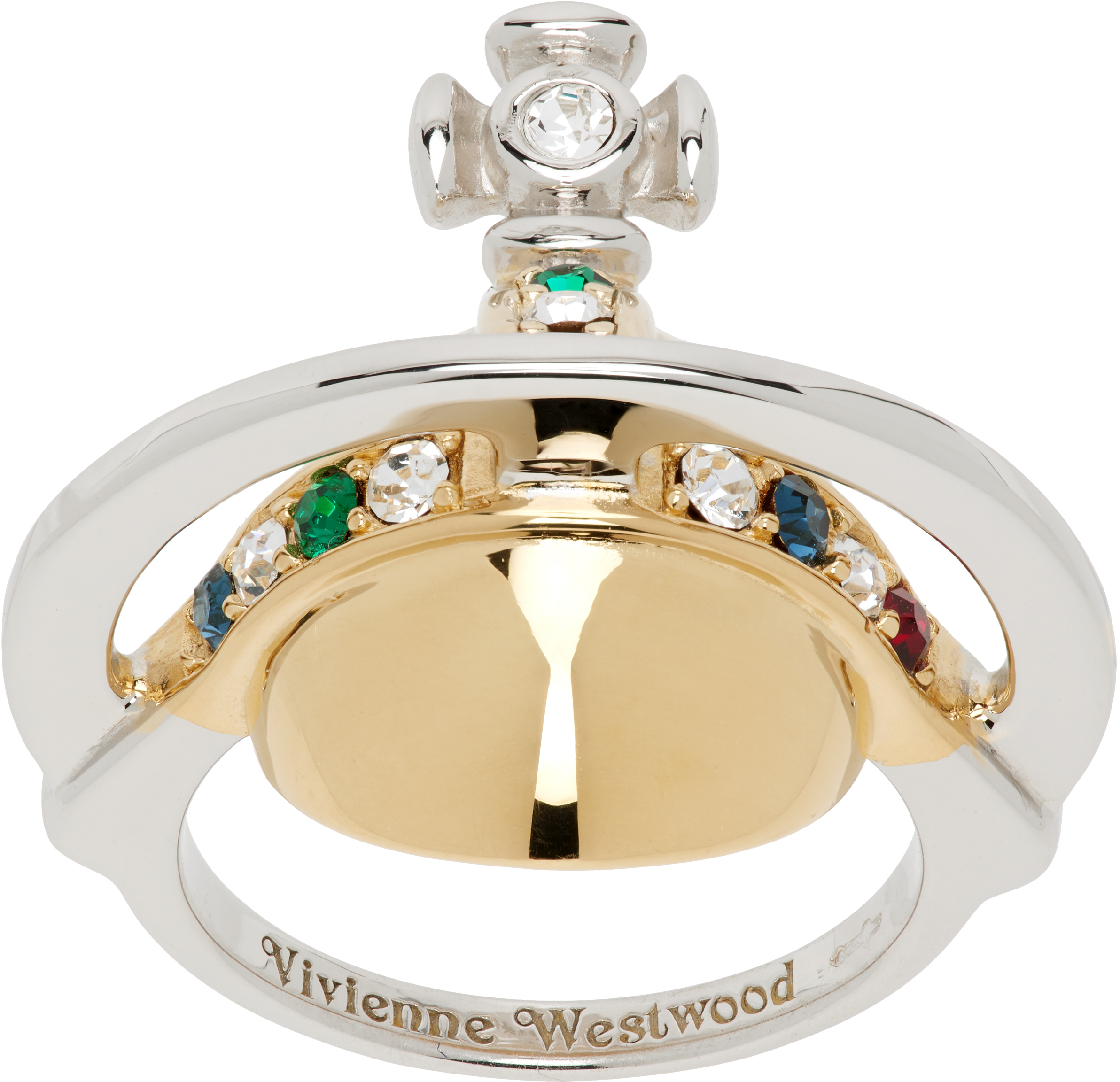 Vivienne Westwood Solid Orb Ring In Metallic
