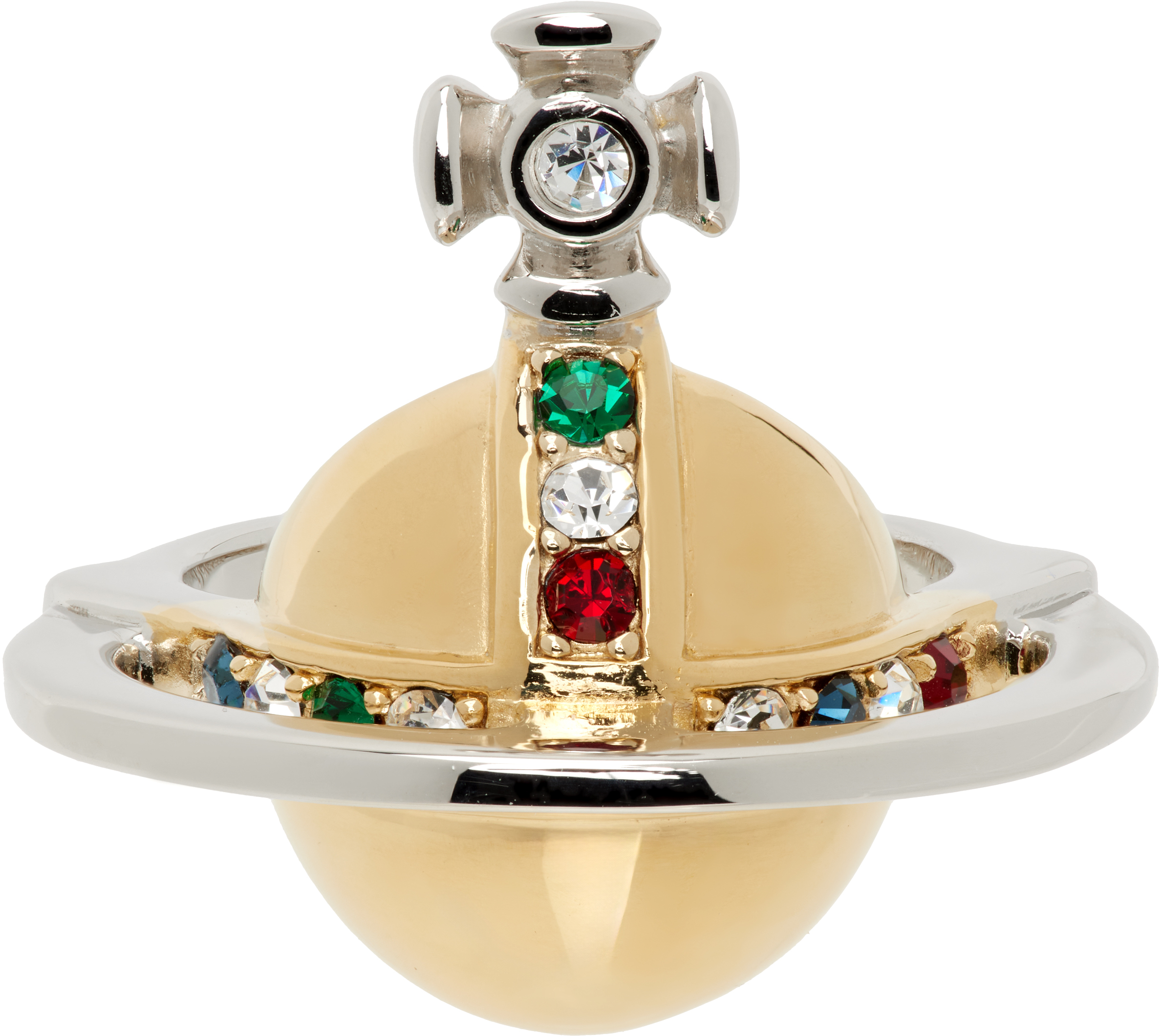 Vivienne Westwood Solid Orb Ring In Metallic