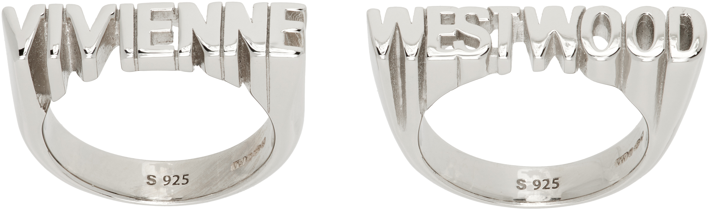 Vivienne Westwood Essex Rings Set In Metallic