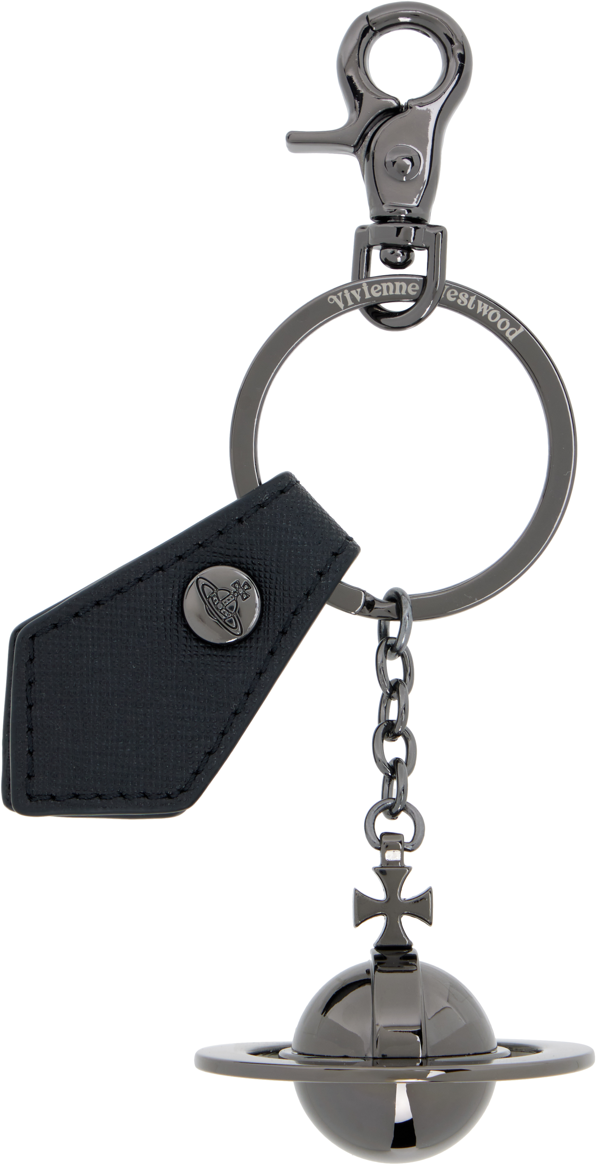 Vivienne Westwood Gunmetal 3d Orb Keychain