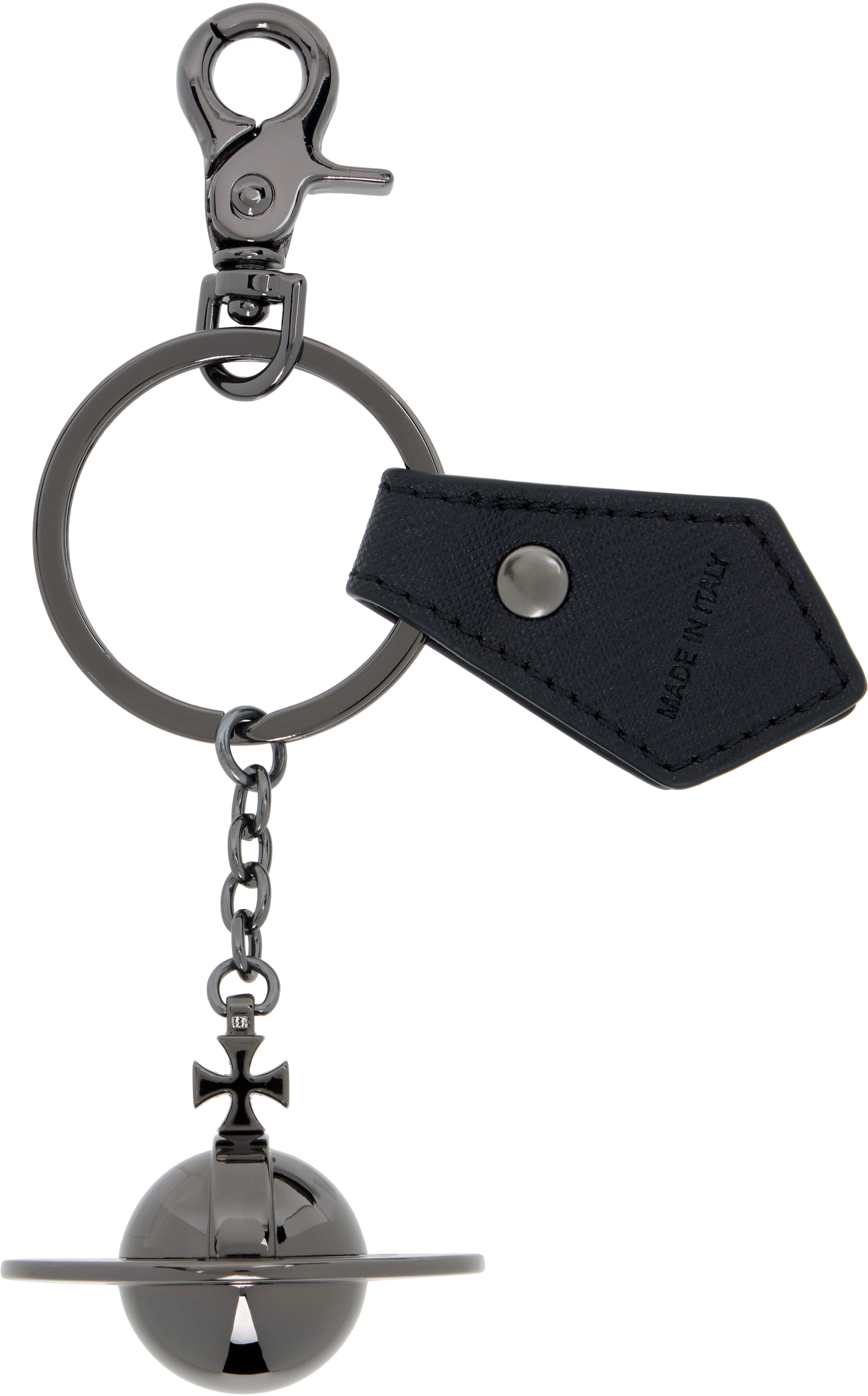 Vivienne Westwood Gunmetal 3d Orb Keychain