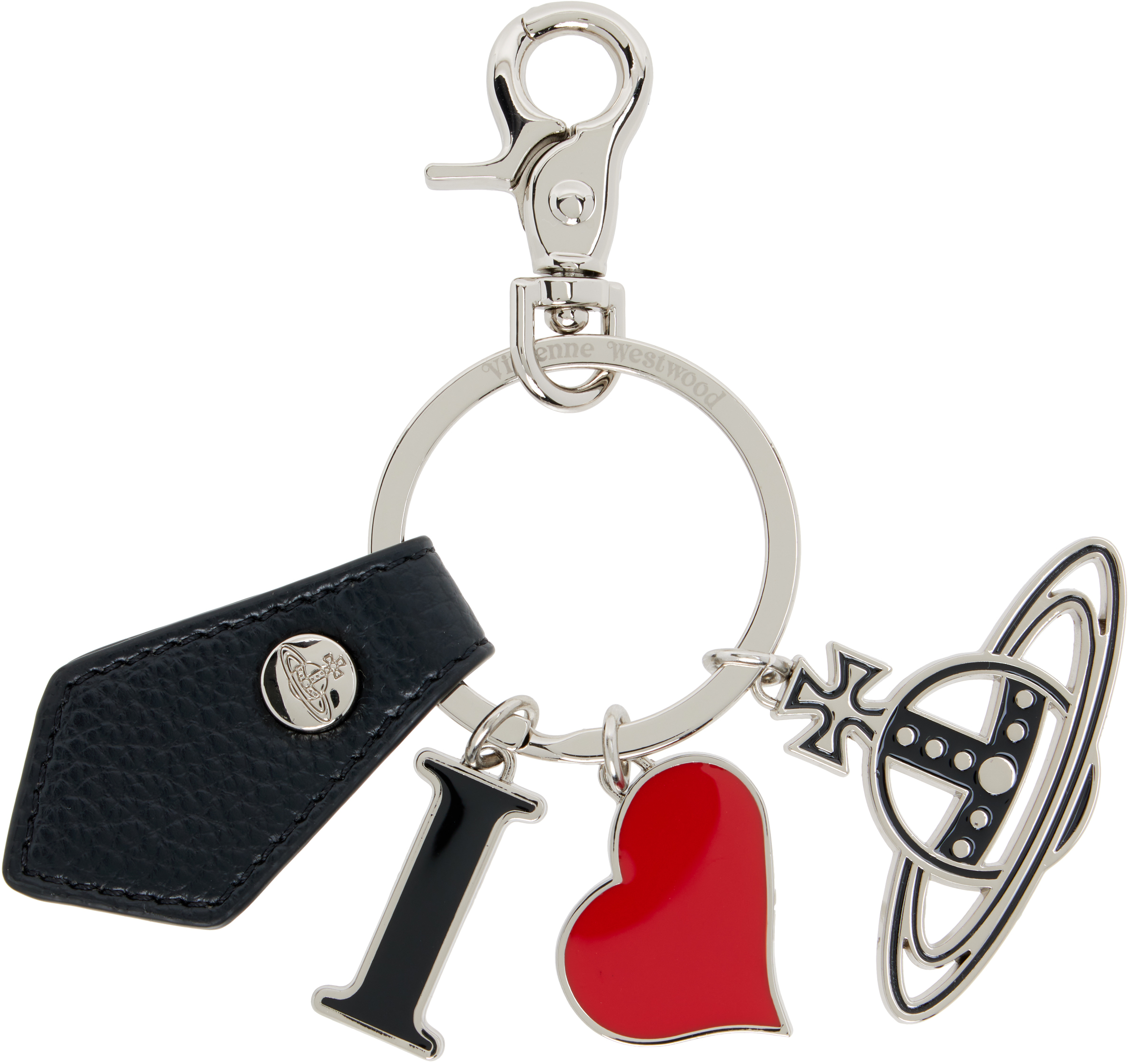 Vivienne Westwood★I Love Orb キーホルダー Vivienne Westwood: Black 'I Love Orb' Keychain | SSENSE
