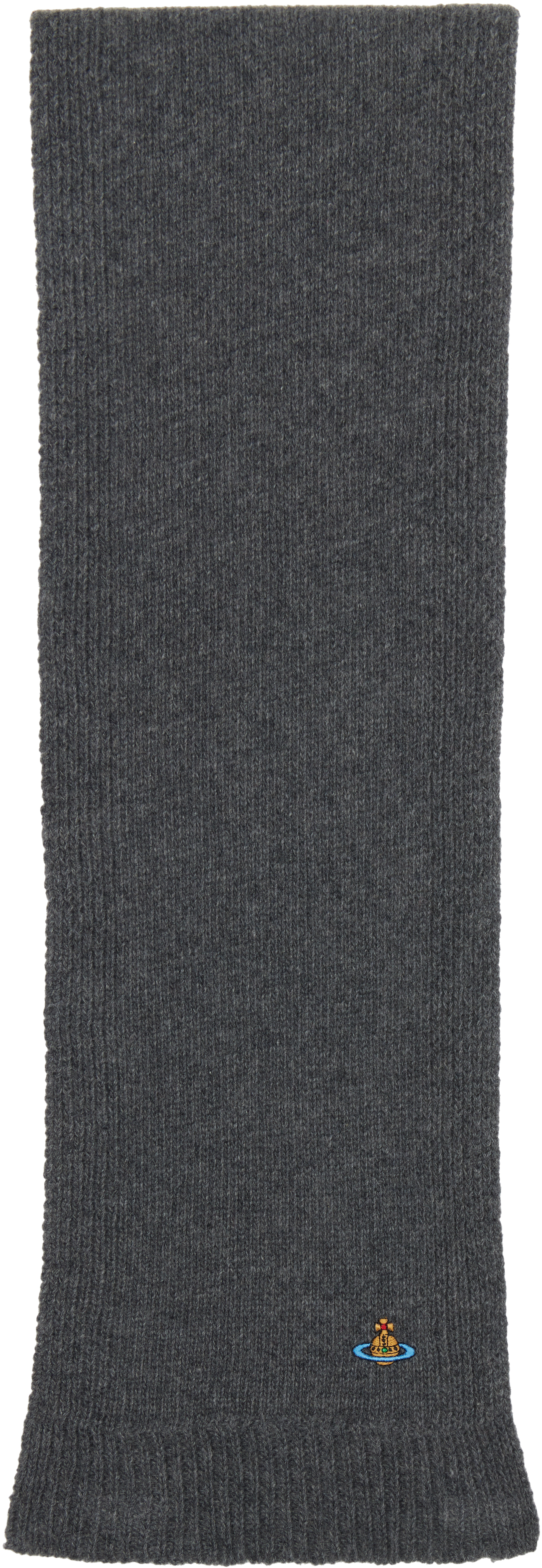 Vivienne Westwood Cashmere Scarf In Gray