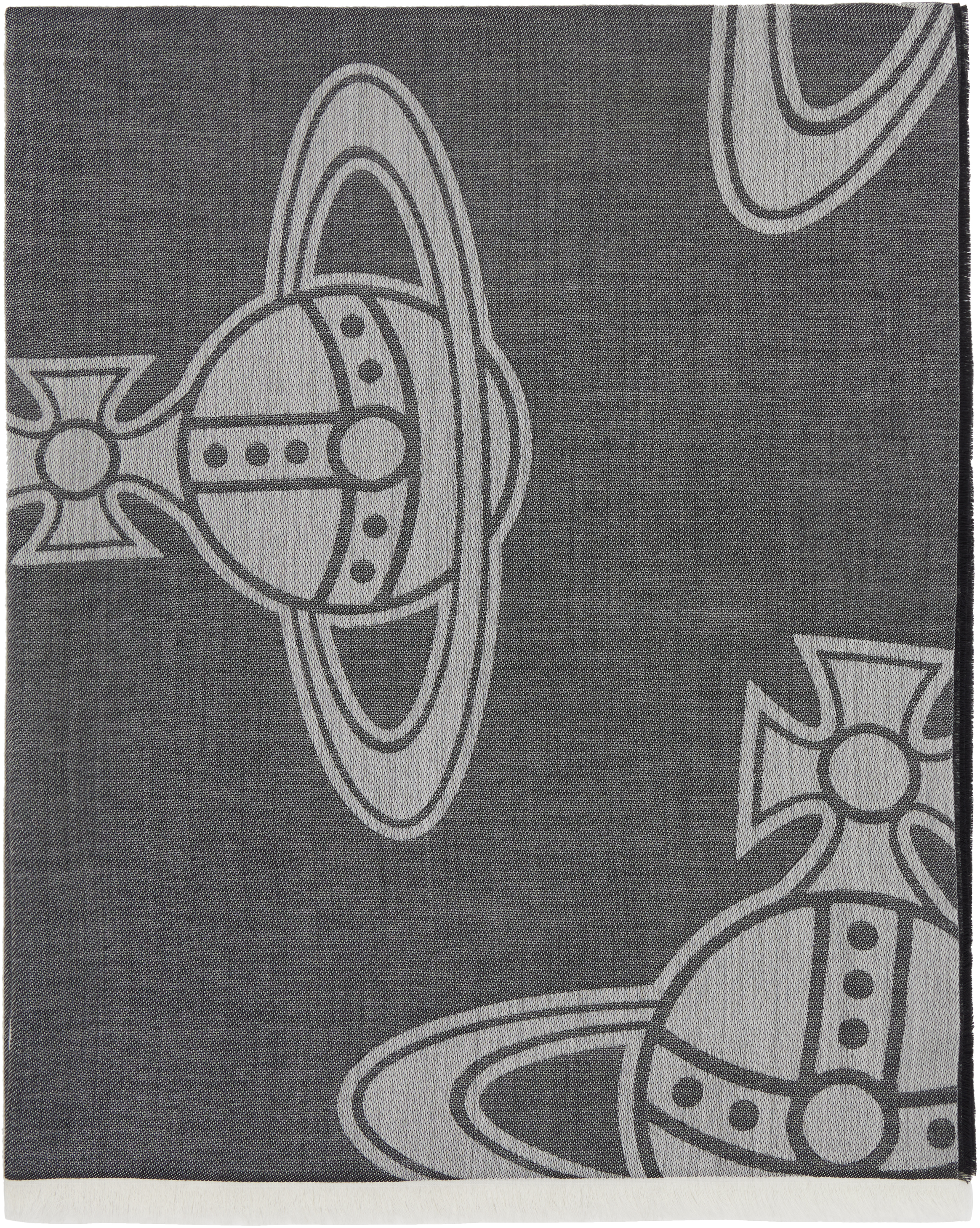 Gray & Black Paris Orb Stole Scarf by Vivienne Westwood on Sale