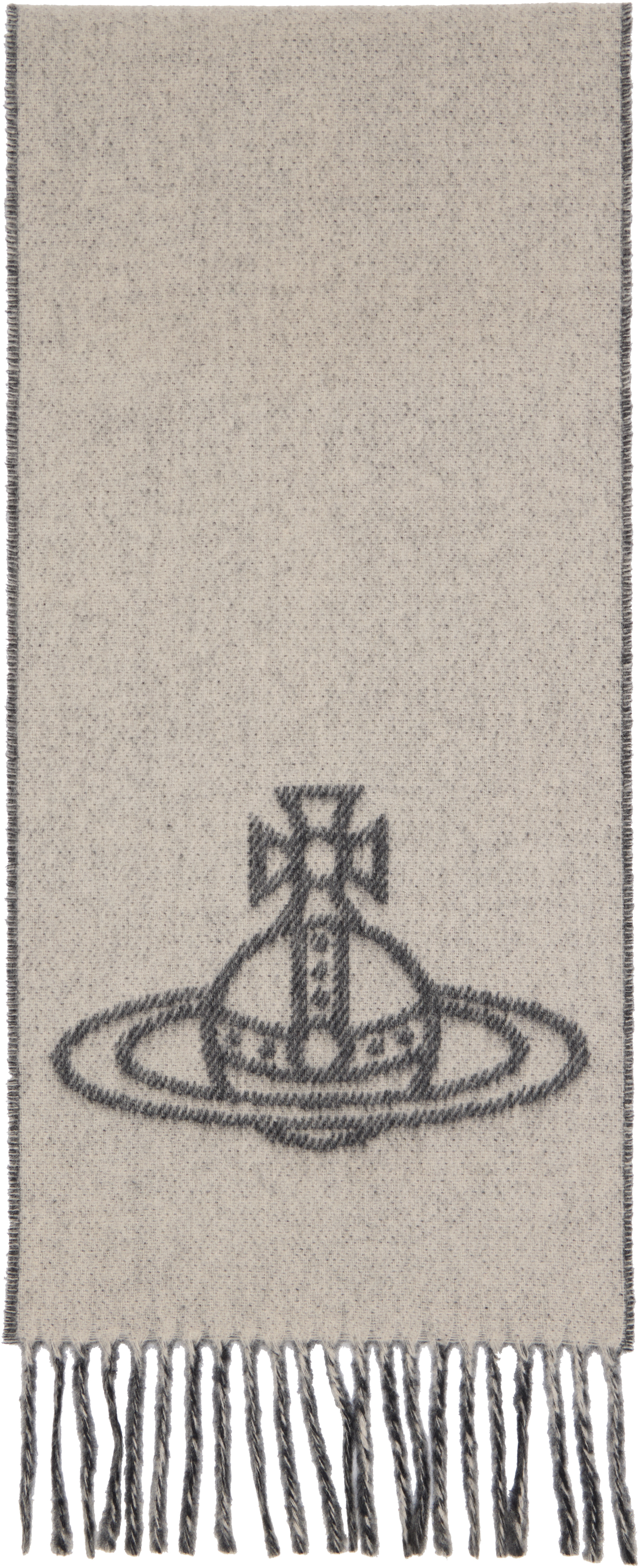 Vivienne Westwoodのブラック＆グレー Single Orb Double マフラーが