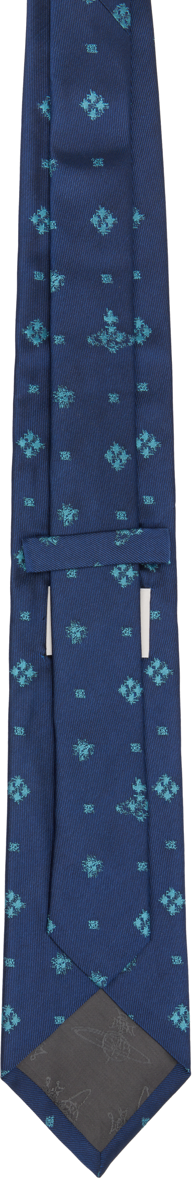 Vivienne Westwood Navy Silk Tie In Multi