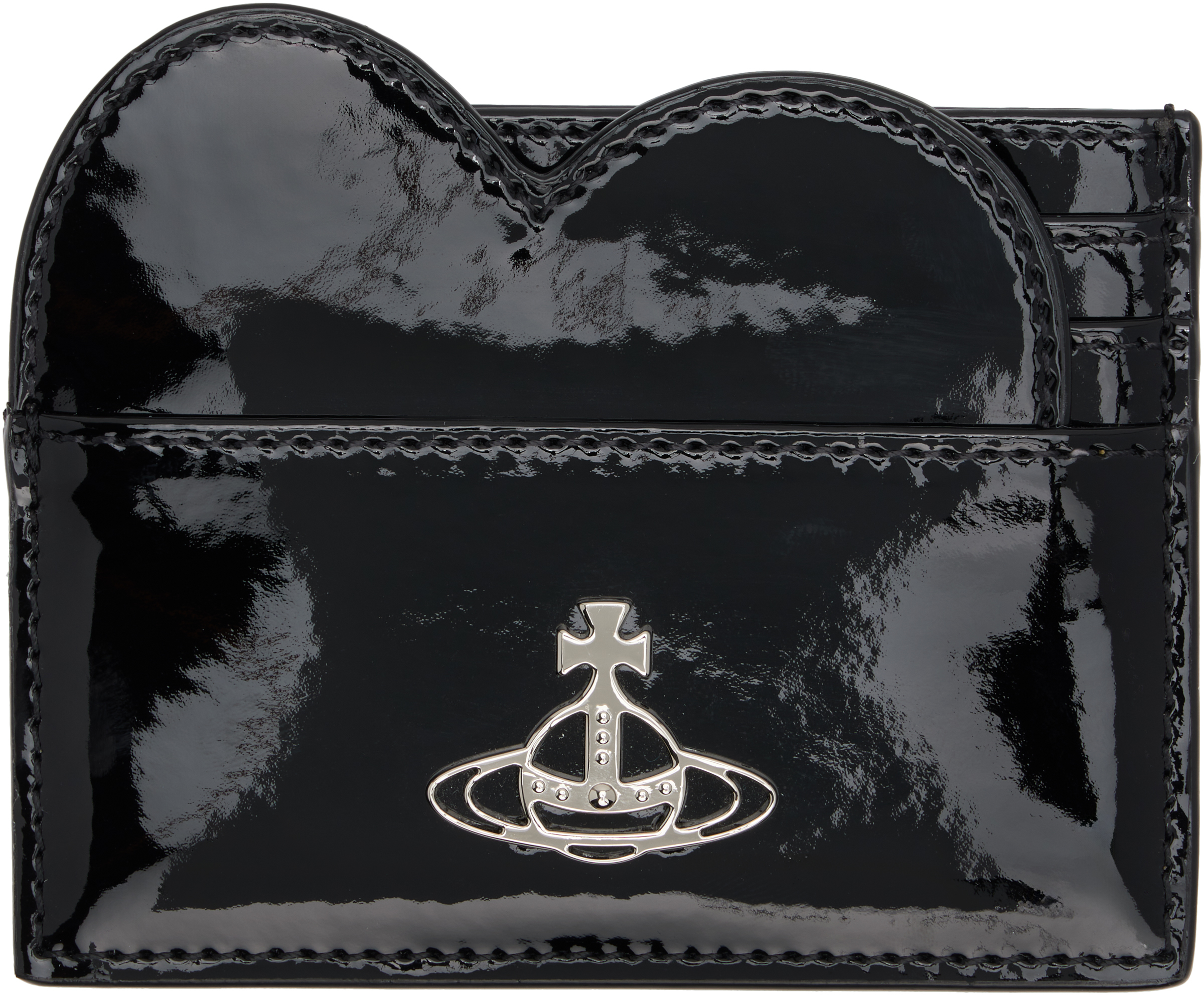 Vivienne Westwood: ブラック Heart カードケース | SSENSE 日本