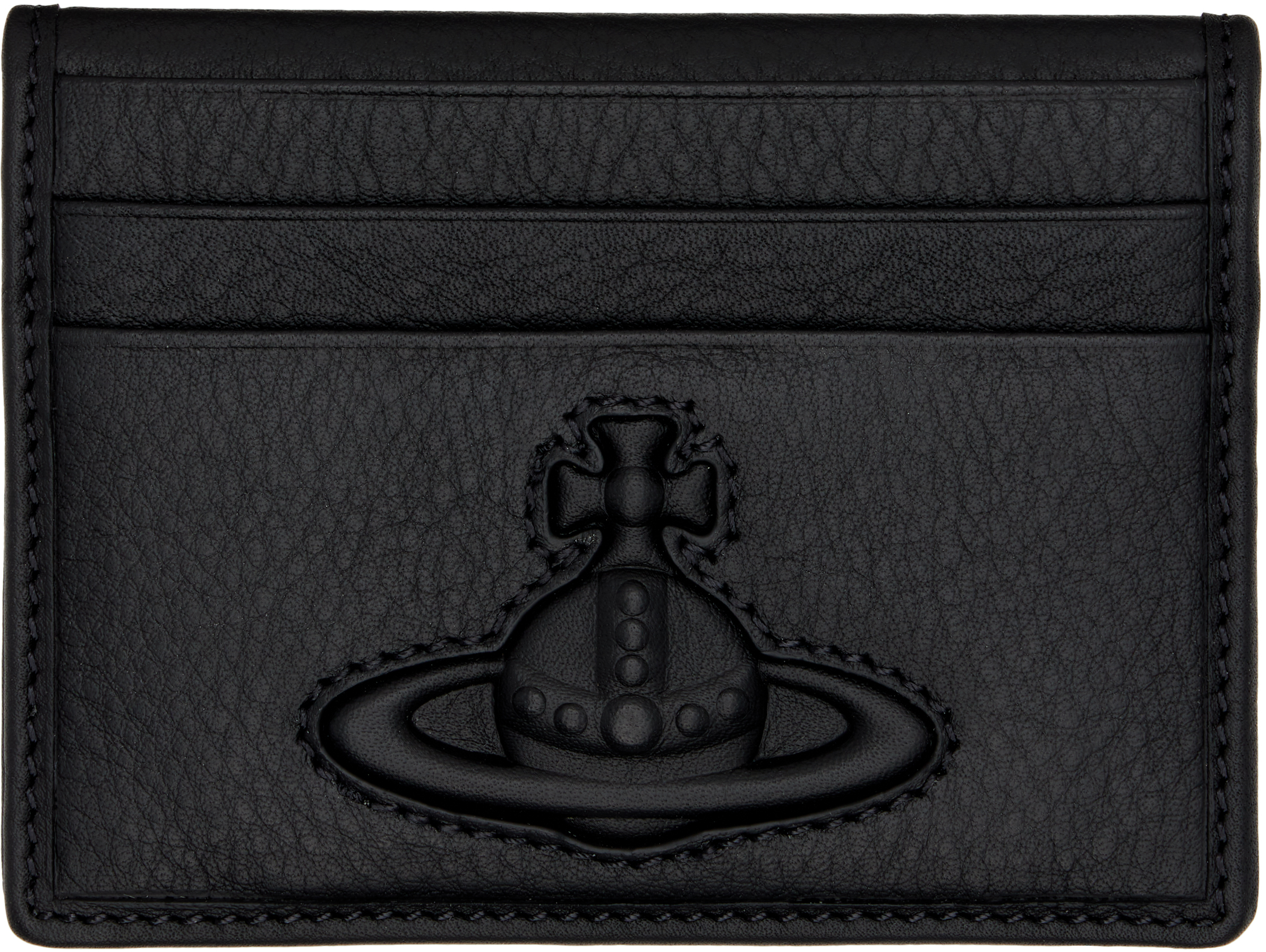 Vivienne Westwood Black Injected Orb Card Holder