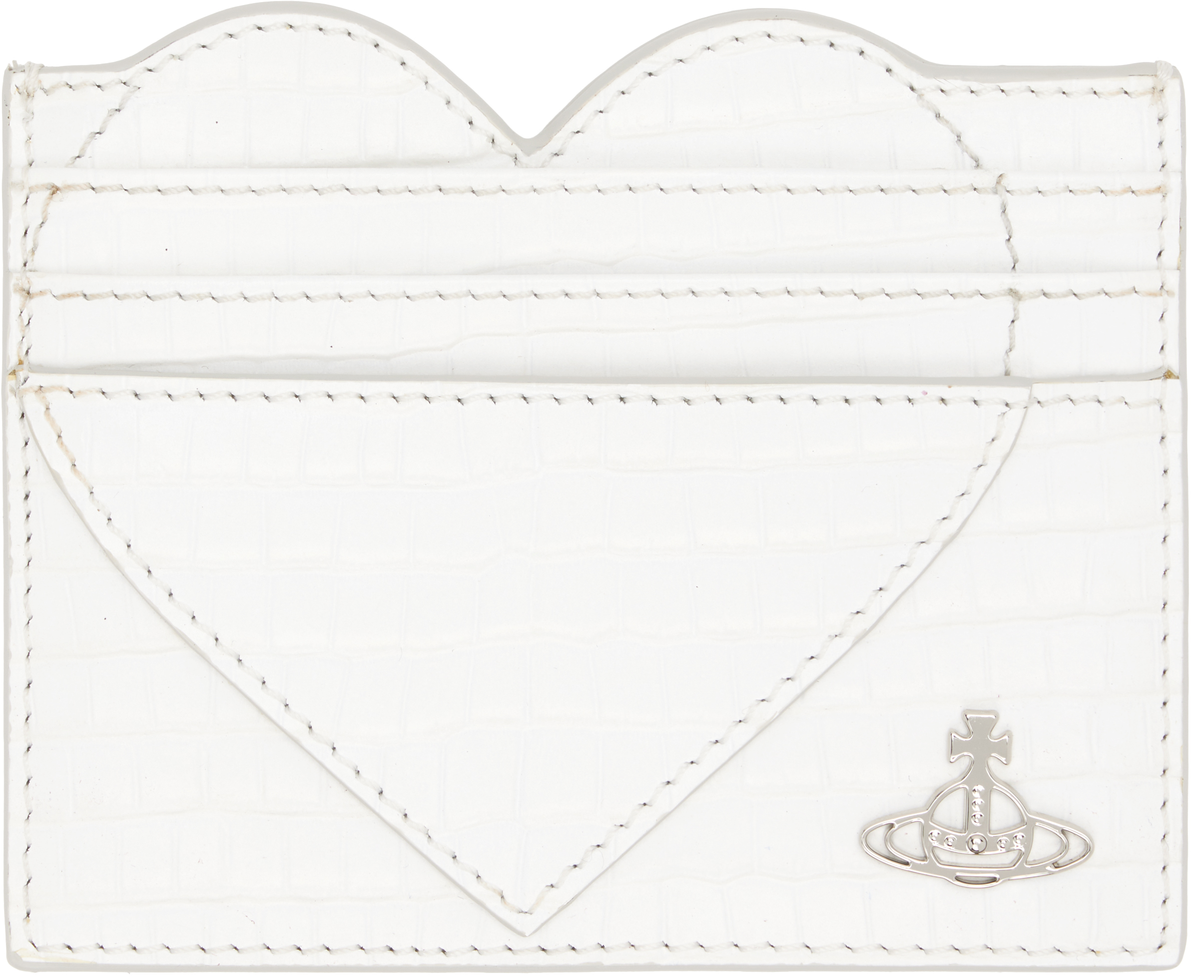 Vivienne Westwood: White Heart Card Holder | SSENSE