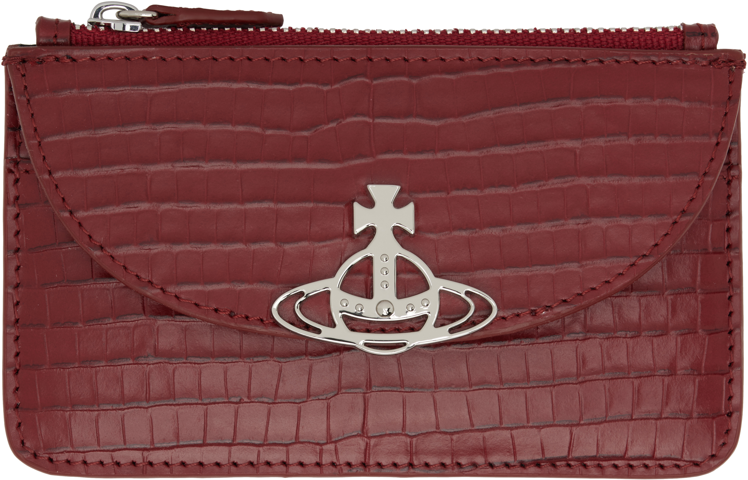 【国内送】Vivienne Westwood★Half Moonカード＆ケース Vivienne Westwood: レッド Half Moon カードケース | SSENSE 日本