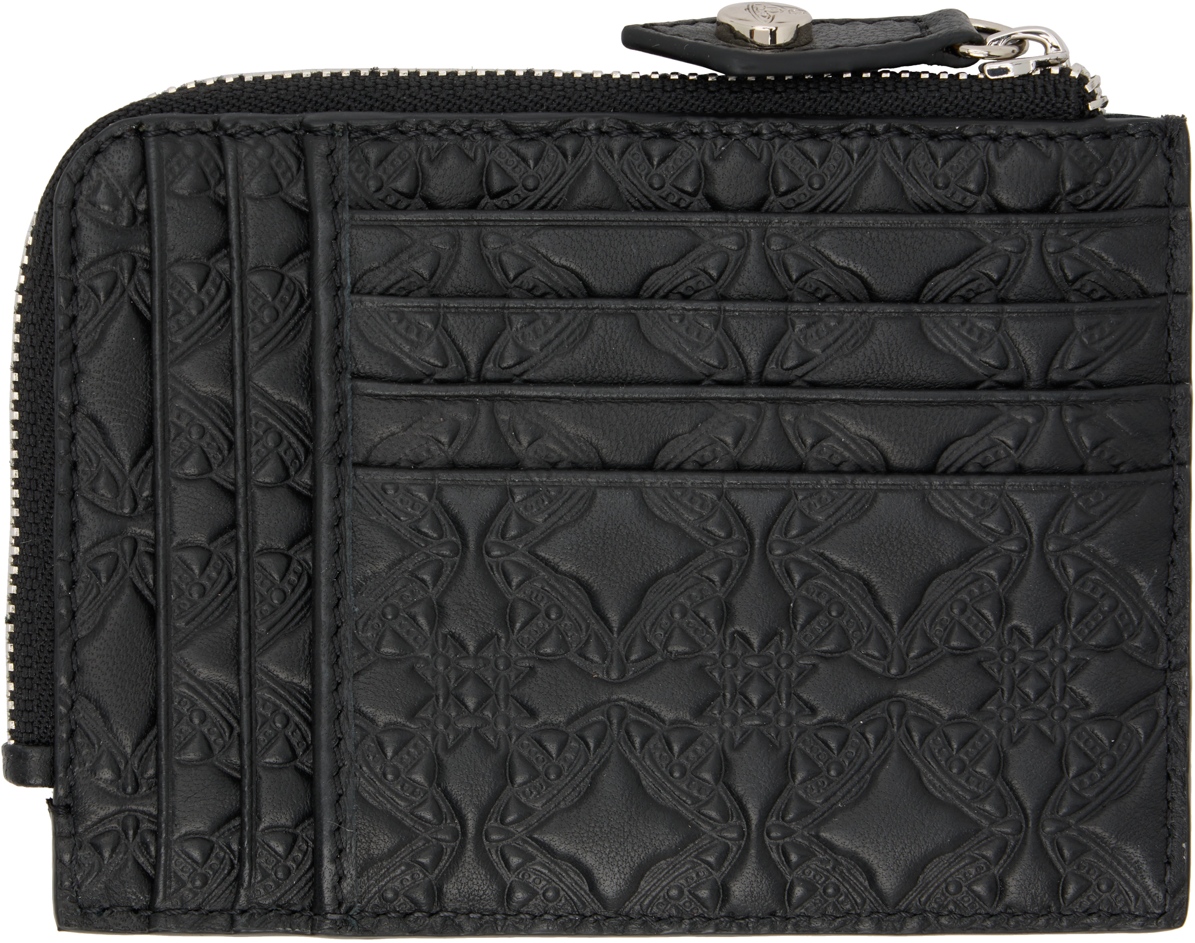 Vivienne Westwood Black Zip Card Holder In Black