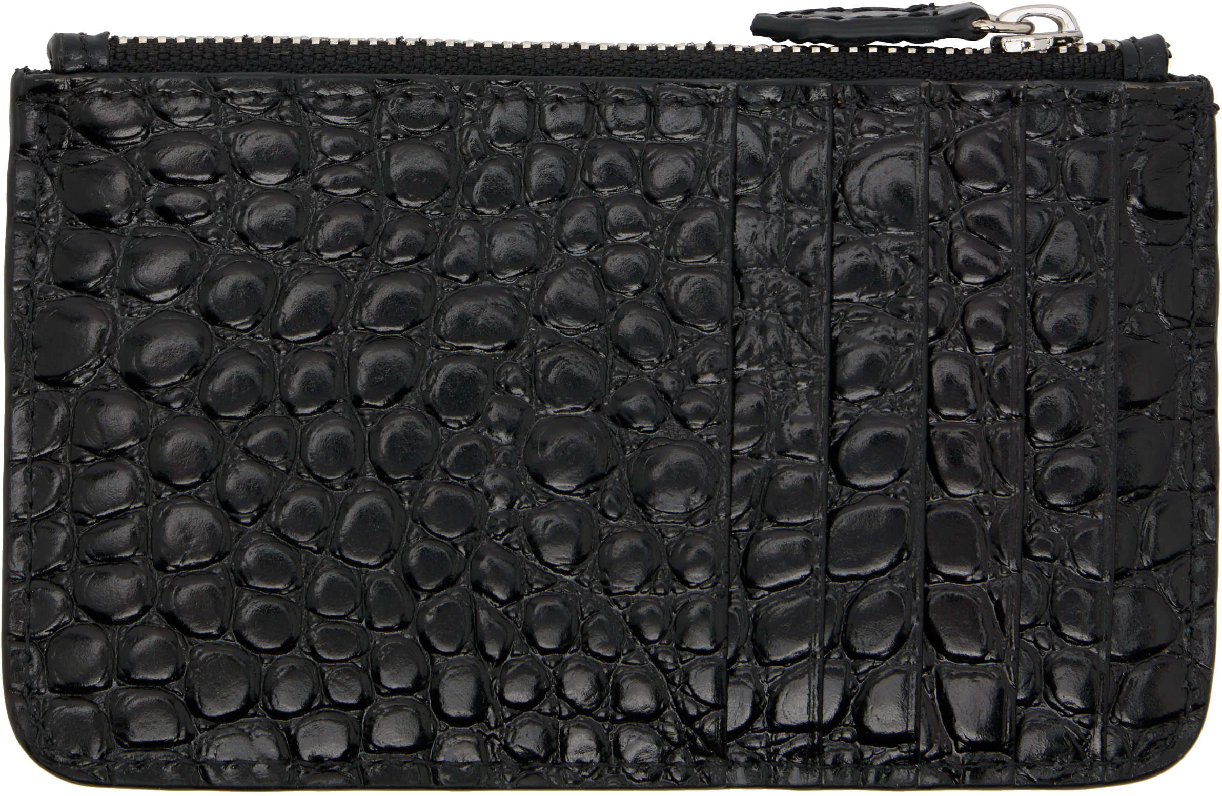 Vivienne Westwood Black Half Moon Card Holder In Blue