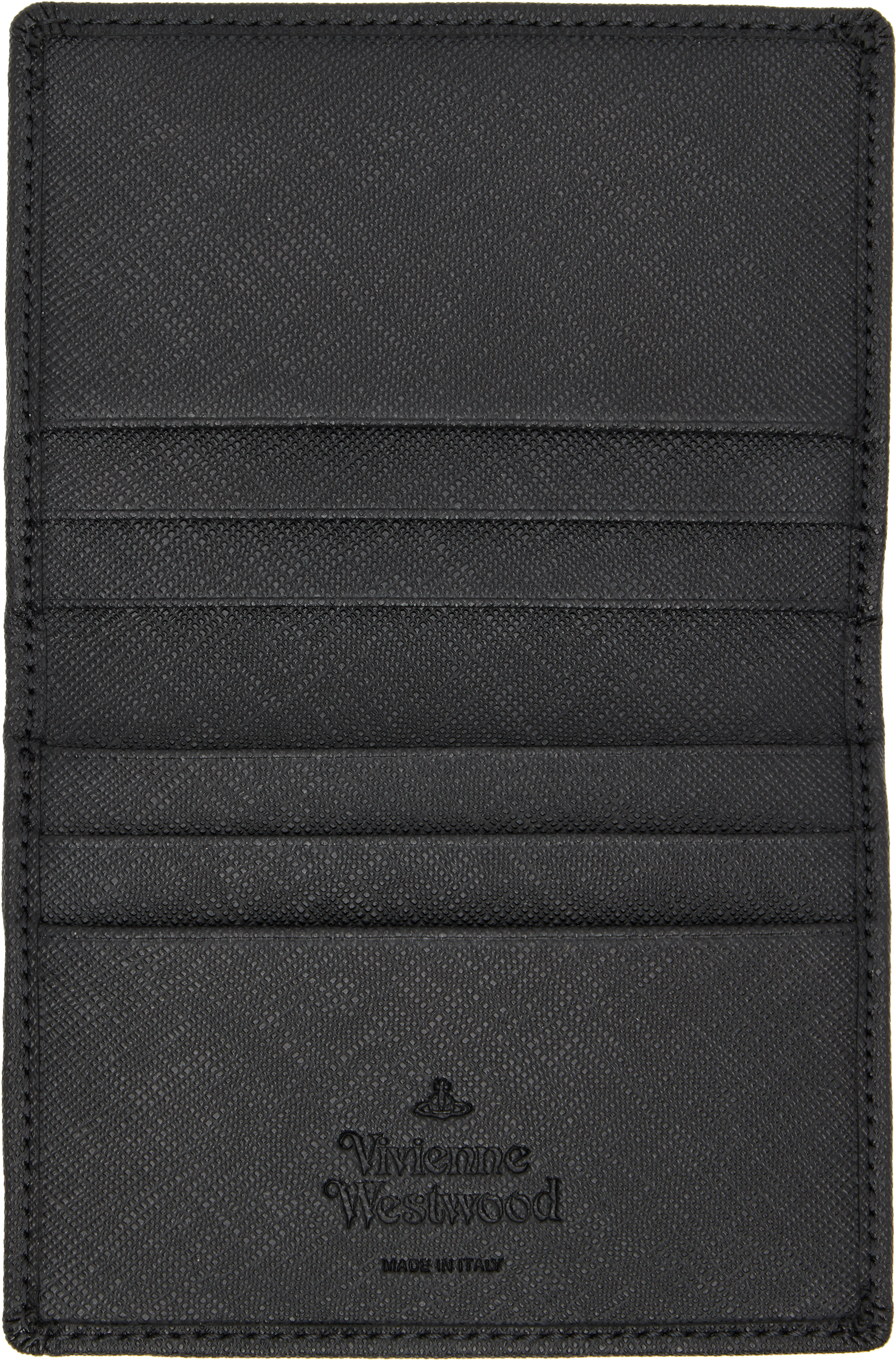 Vivienne Westwood Black Bifold Man Card Holder In Blue