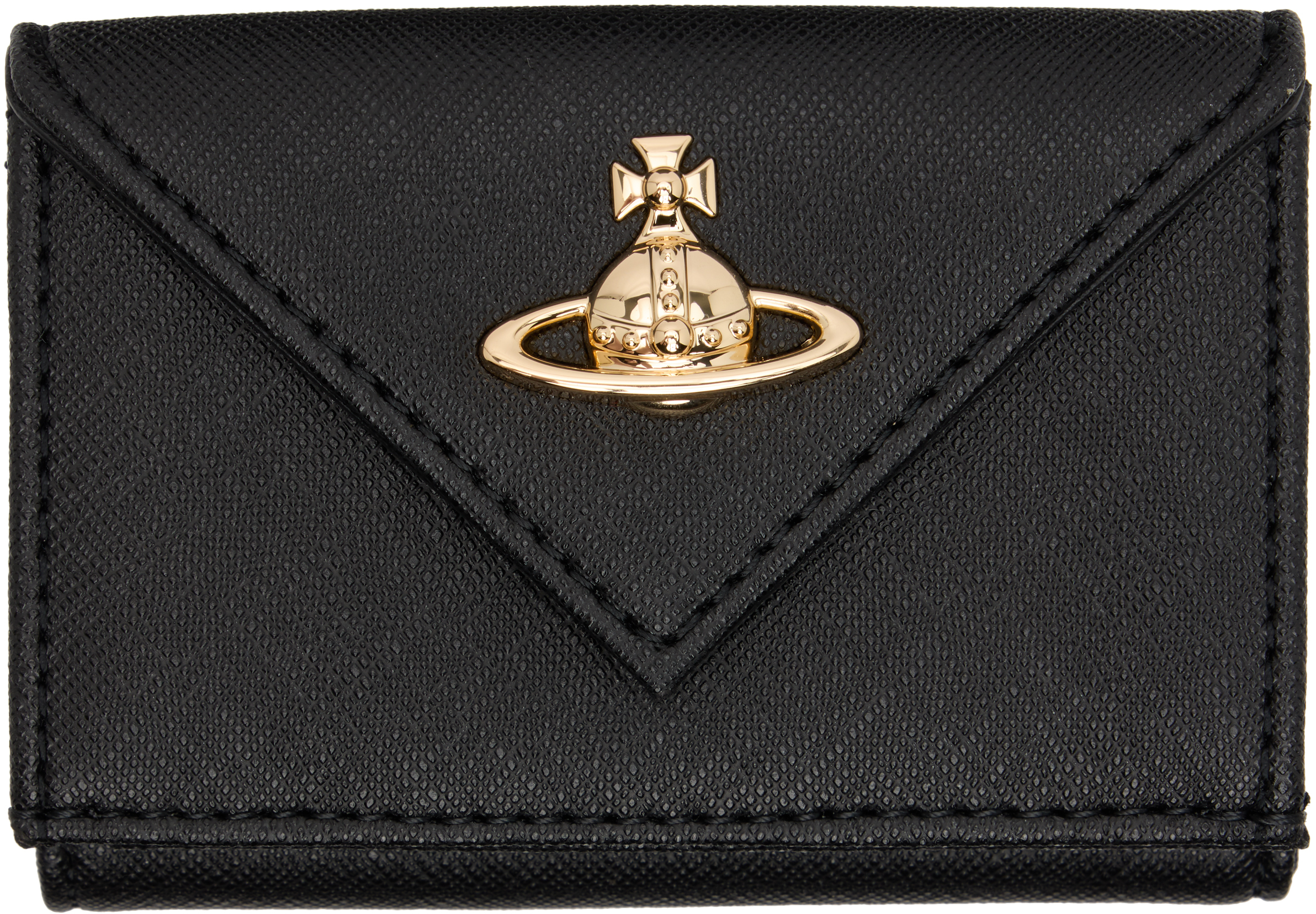Vivienne Westwood: Black Envelope Billfold Wallet | SSENSE 日本