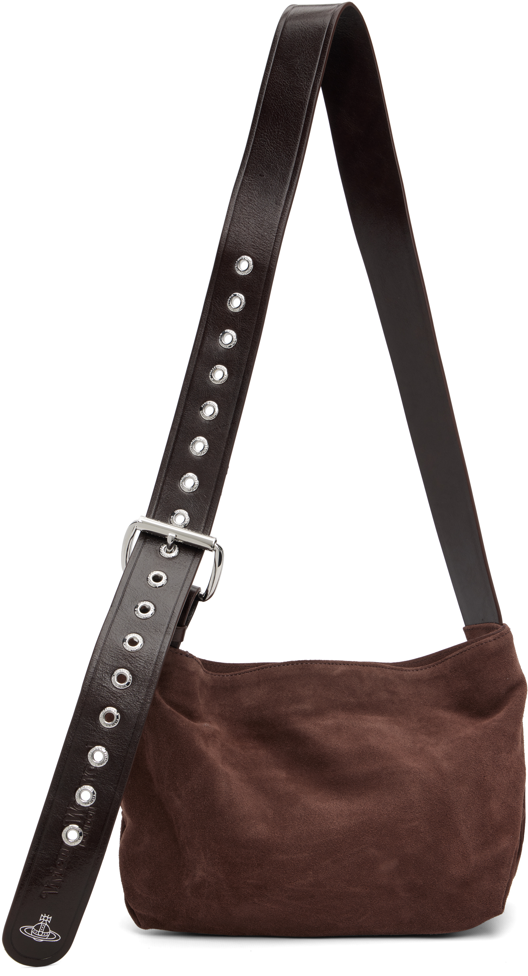 Vivienne Westwood Brown Maxime Small Crossbody Bag In Burgundy