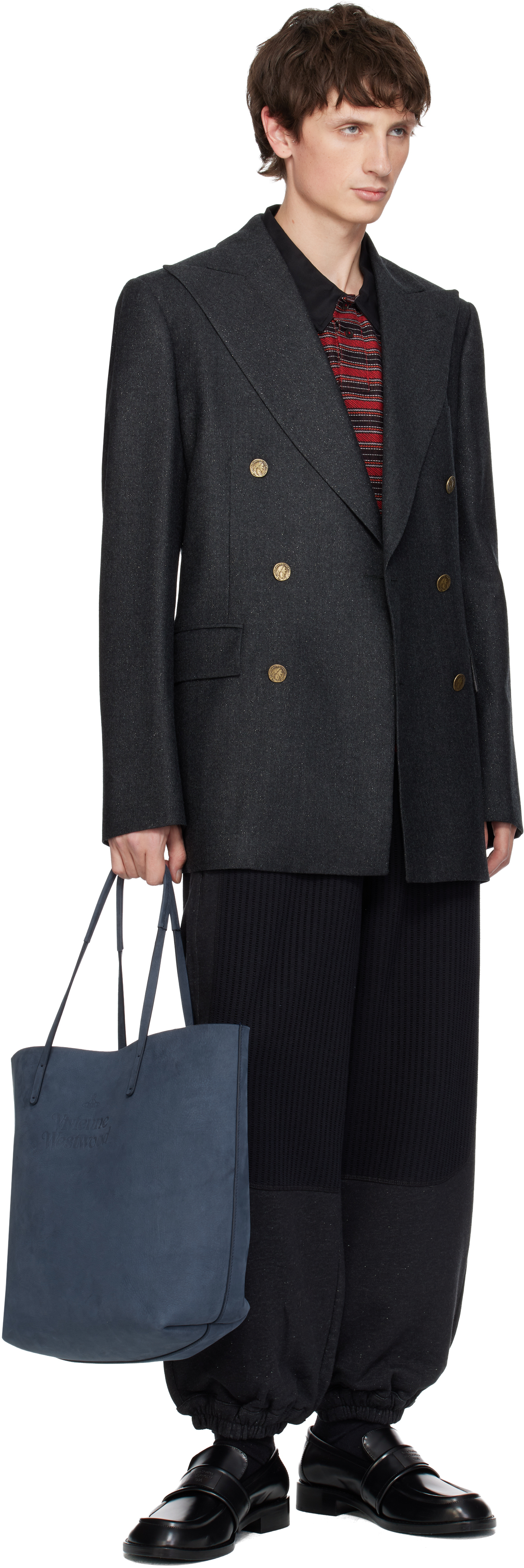 Vivienne Westwood Blue Studio Shopper Tote In Blue