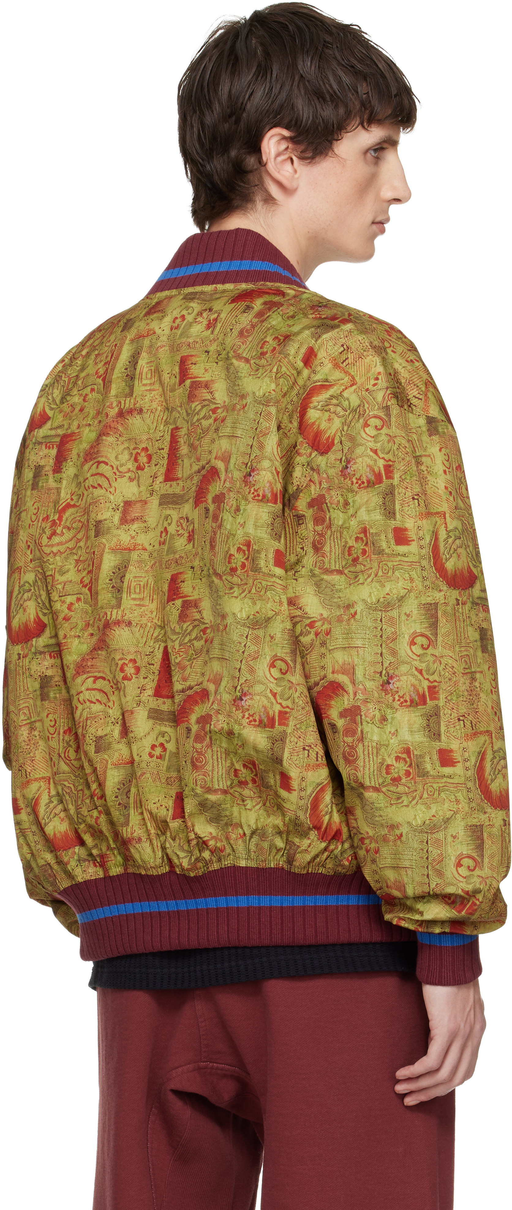 Vivienne Westwood Yellow Bernardo Reversible Bomber Jacket In Brown