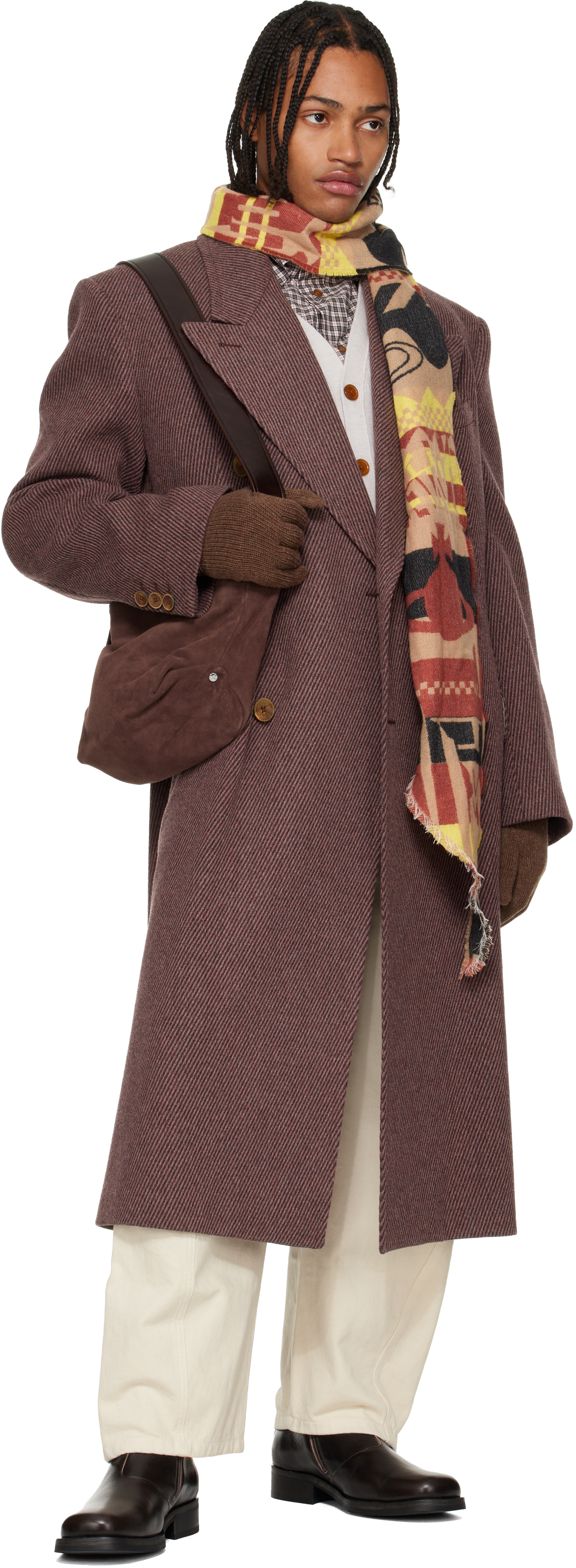 Vivienne Westwood Purple Winston Coat In Brown