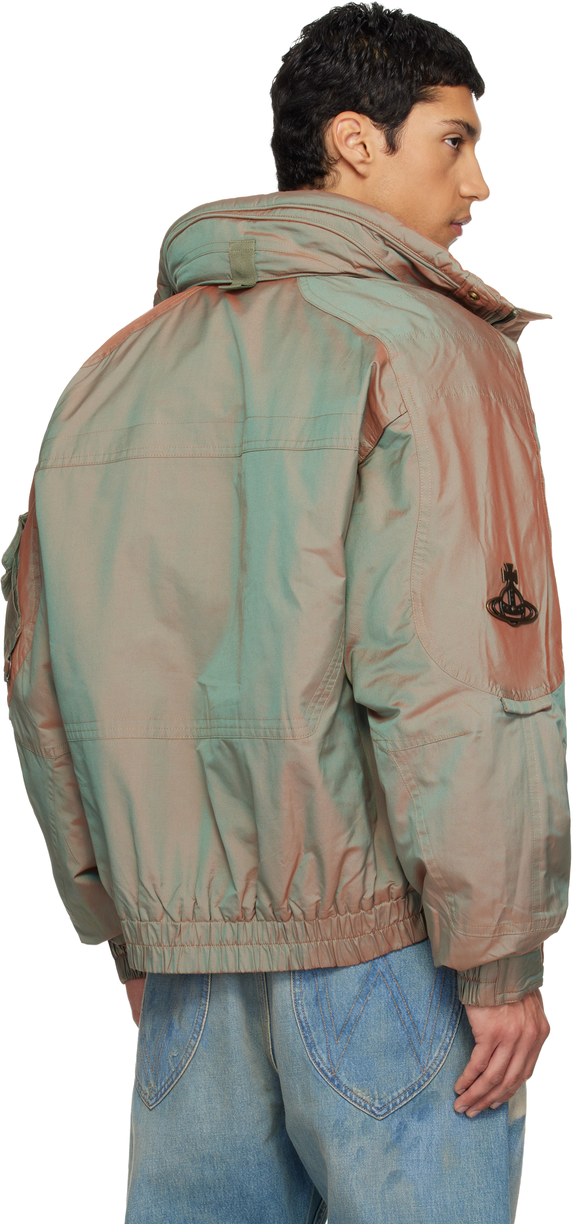 Vivienne Westwood Nevada Bomber Cangiante Gabardine Sage-green 52 Men