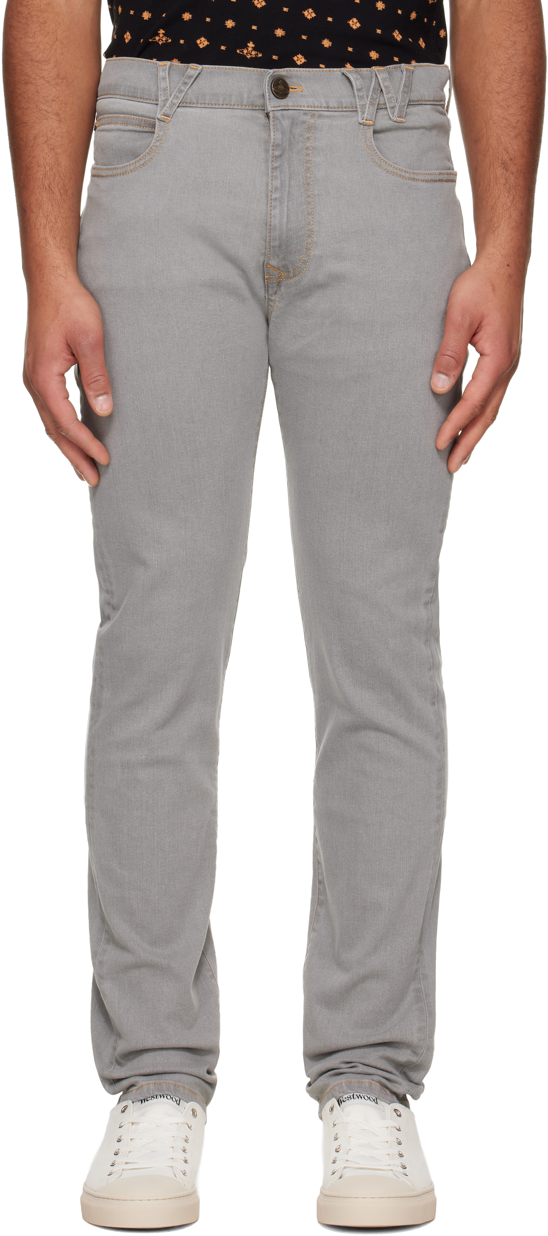 Vivienne Westwood Gray Classic Tapered Jeans In Neutral