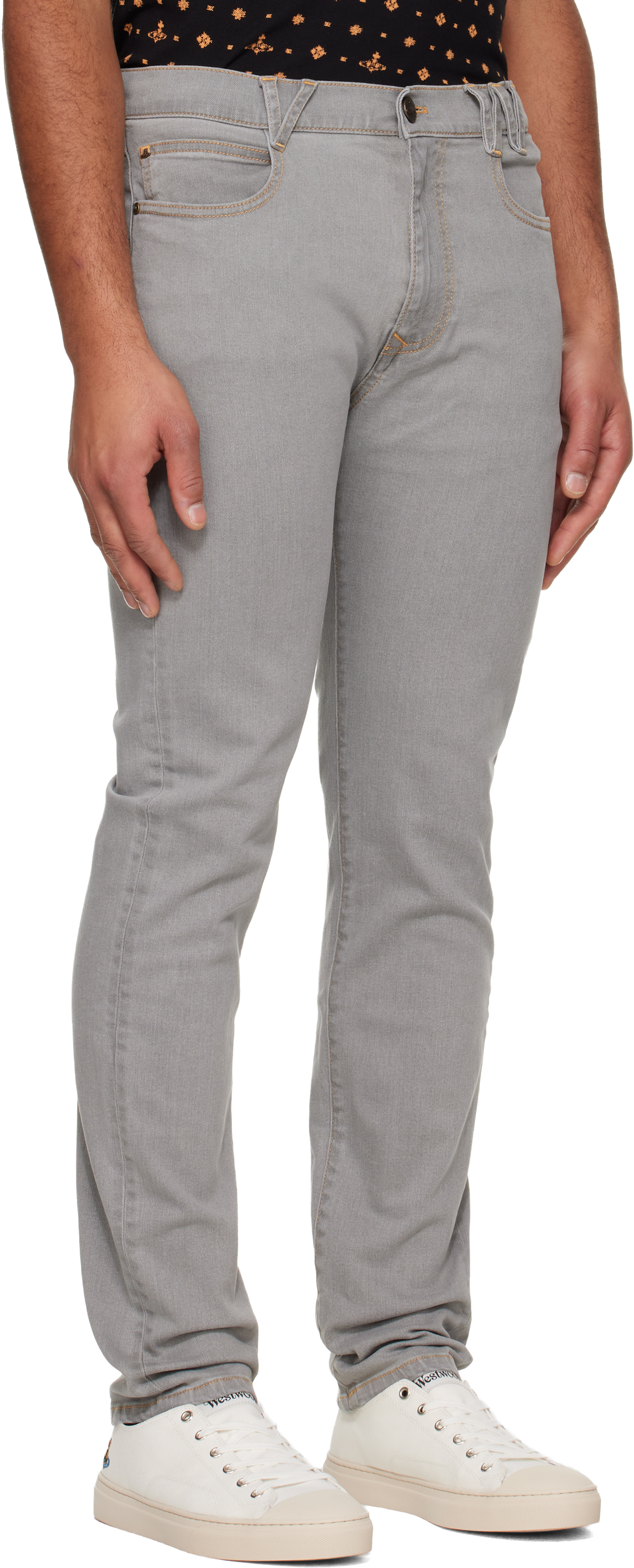 Vivienne Westwood Gray Classic Tapered Jeans In Neutral