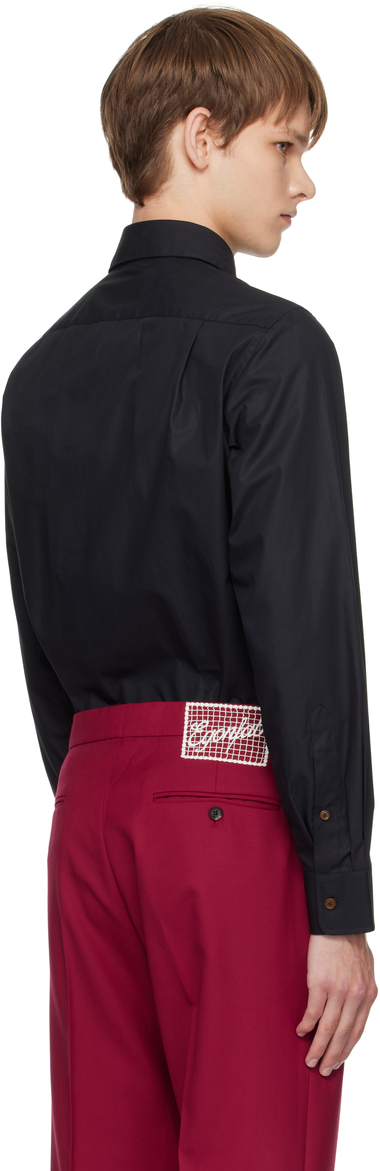 Vivienne Westwood Black Two Button Krall Shirt In Black