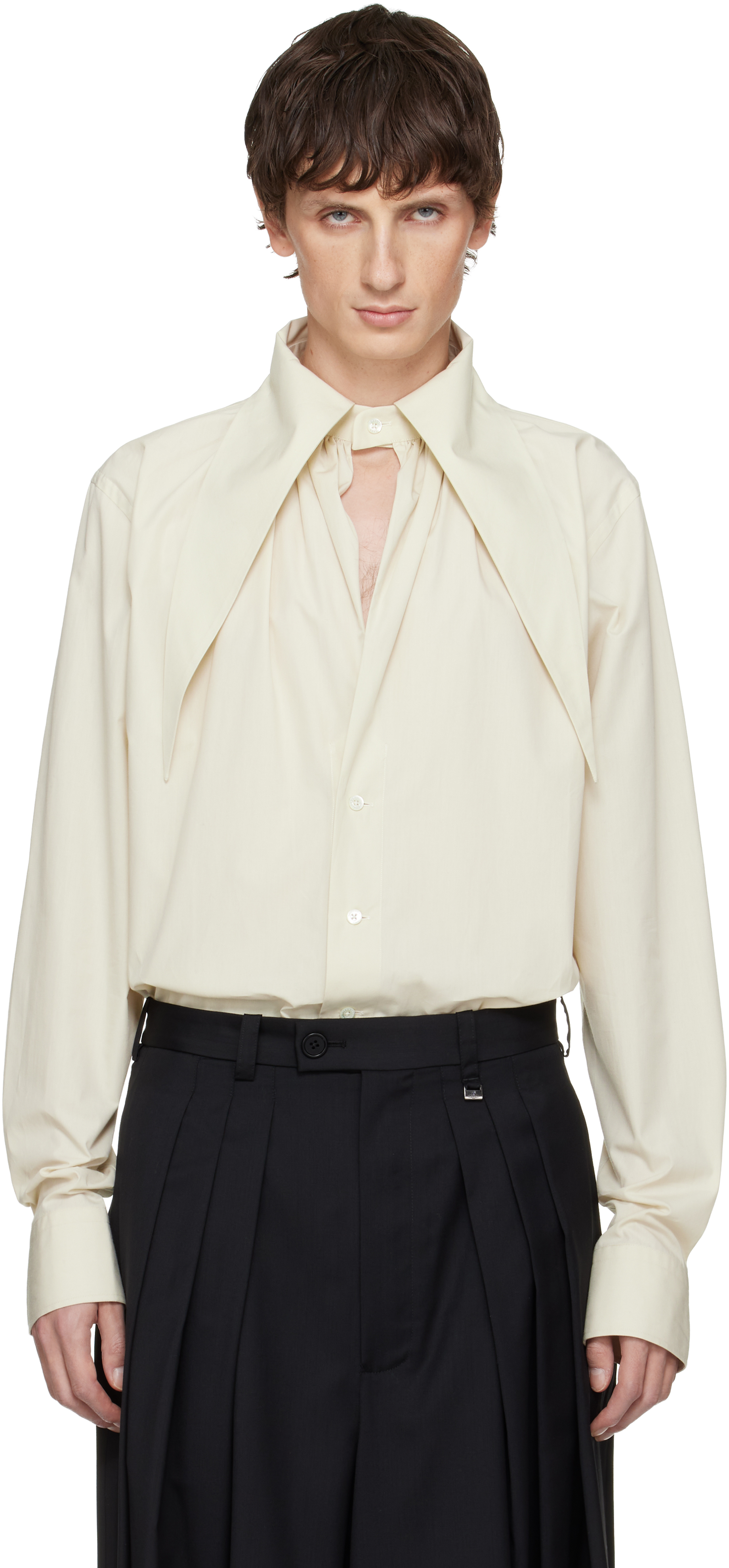 Vivienne Westwood Now Shirt Org. Cotton Poplin Ivory 50 Men In Neutral