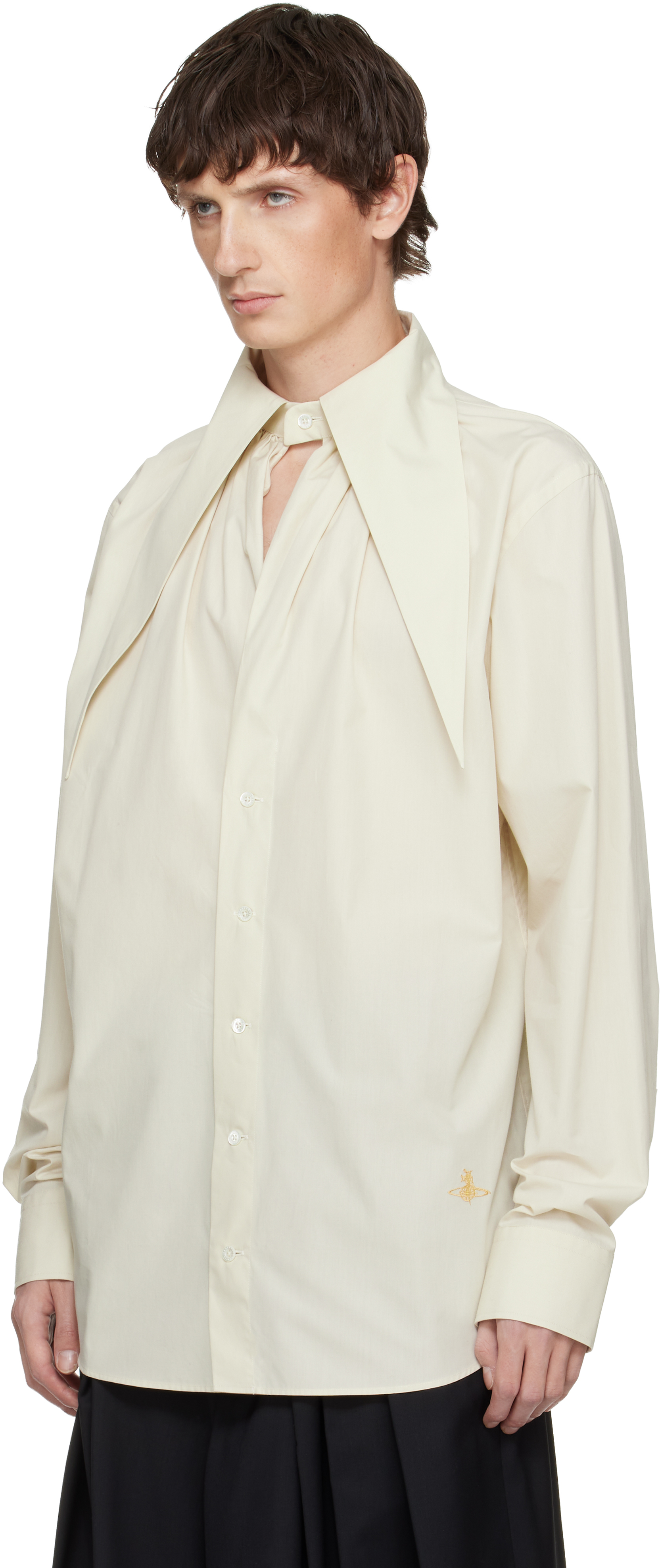 Vivienne Westwood Now Shirt Org. Cotton Poplin Ivory 50 Men In Neutral