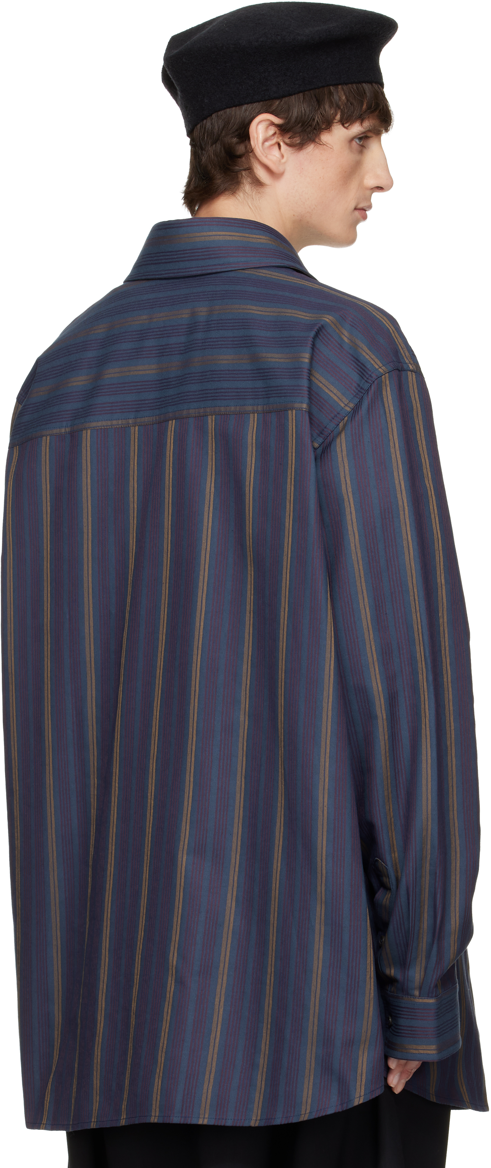 Vivienne Westwood Orb-embellishment Stripe-pattern Shirt In Blue