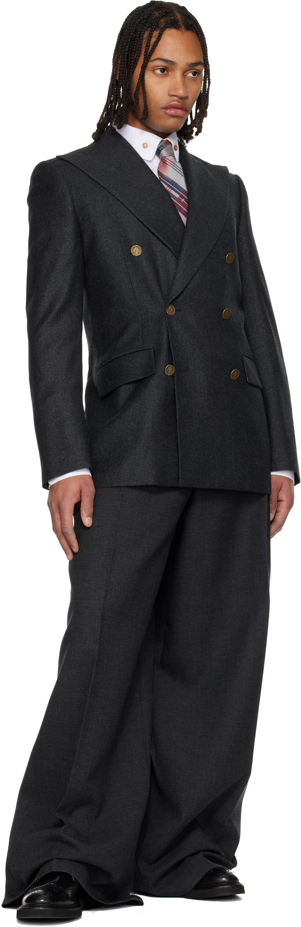 Vivienne Westwood Gray Capitan Blazer In Black