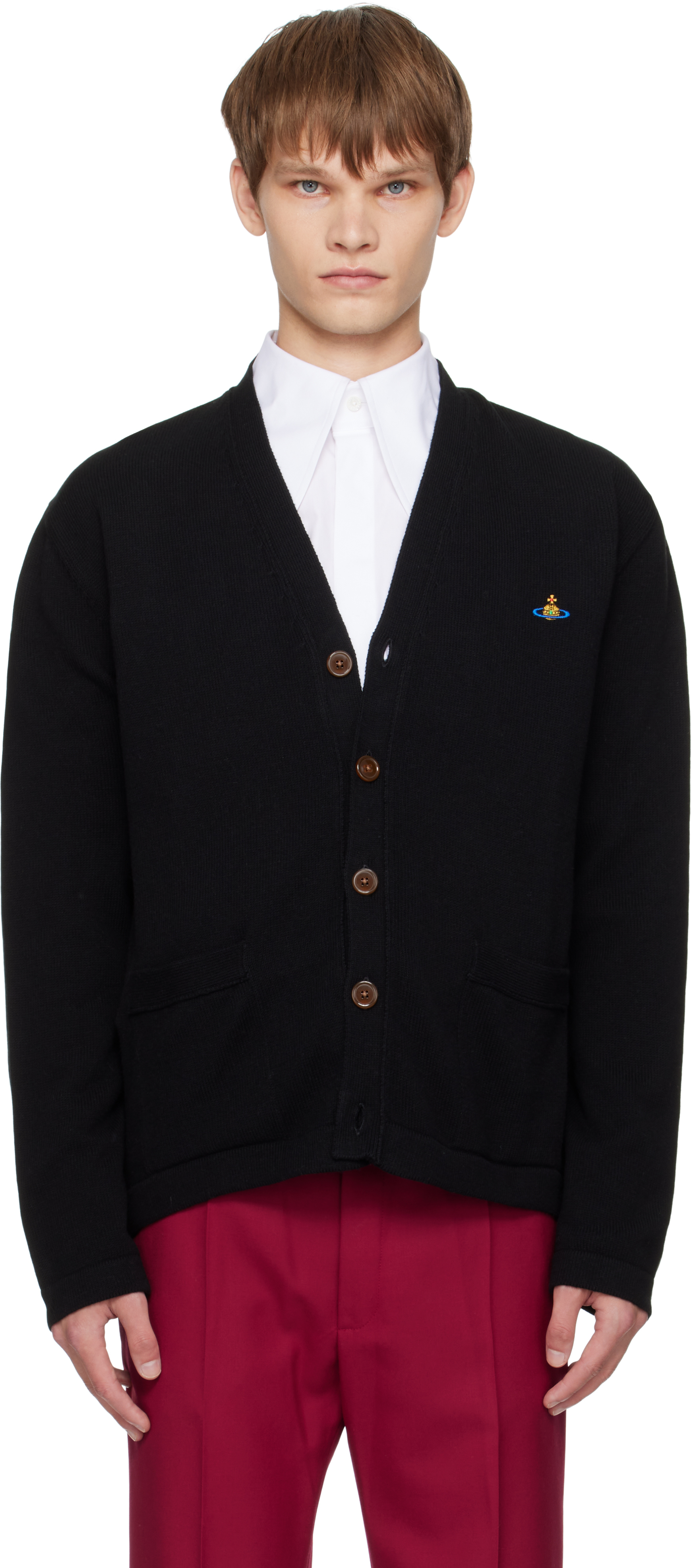 Vivienne Westwood MEN ブラック 変形カーディガン Vivienne Westwood: ブラック Alex カーディガン | SSENSE 日本
