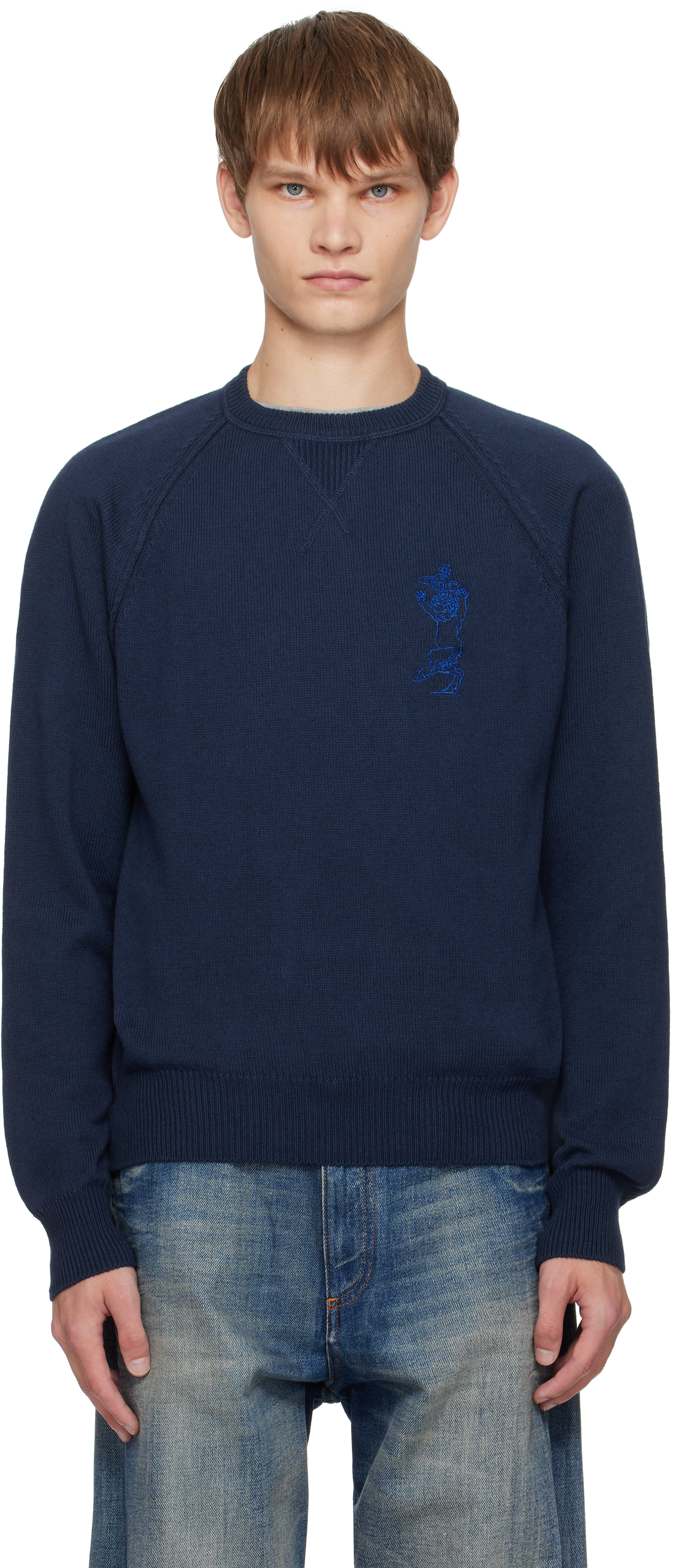 Navy Joshua Sweater by Vivienne Westwood on Sale