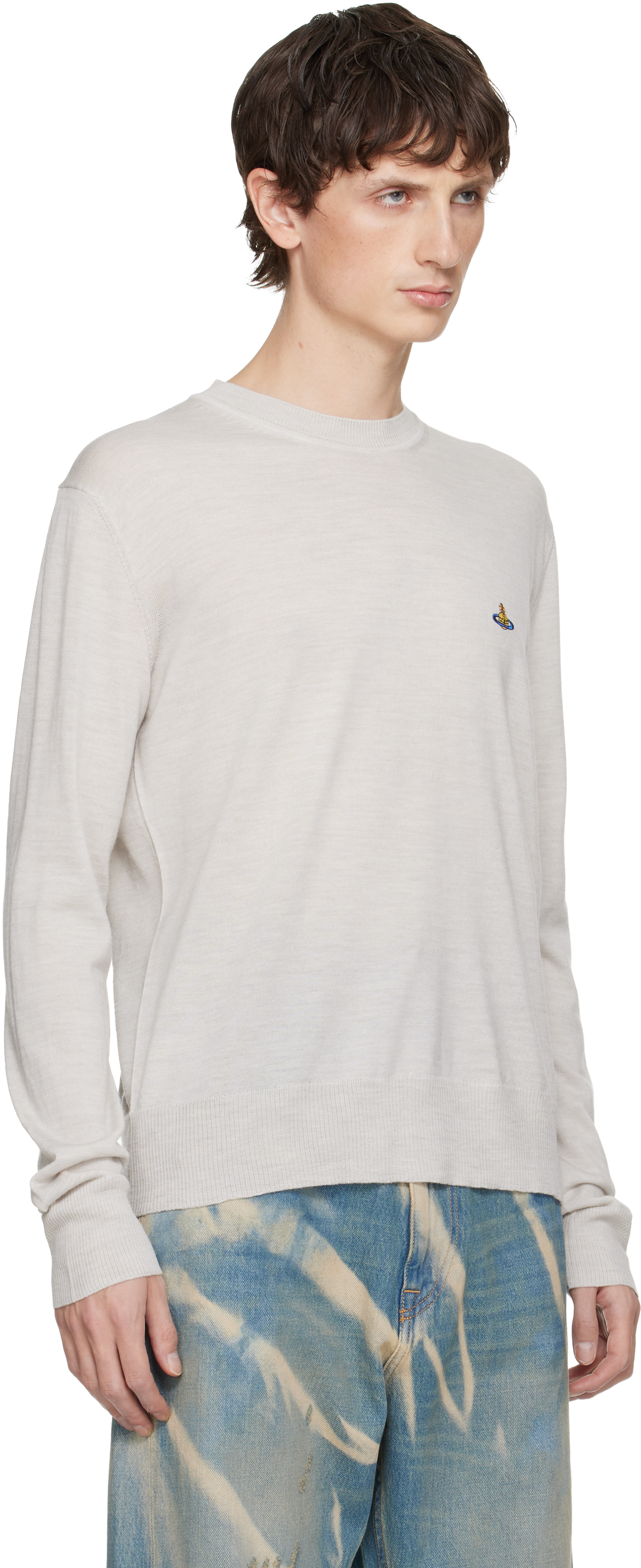 Vivienne Westwood Off-white Alex Round Neck Sweater In Neutral